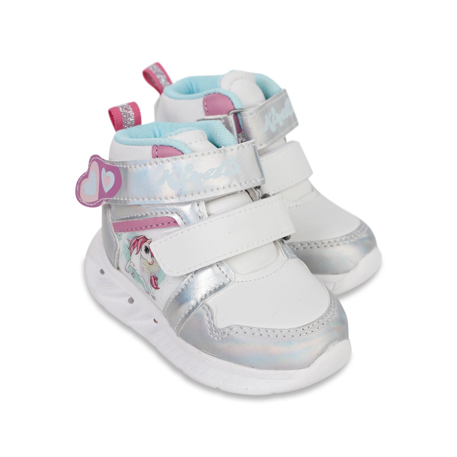 Kinetix Kız Çocuk Işıklı Spor Ayakkabı 21-25 Numara Beyaz
