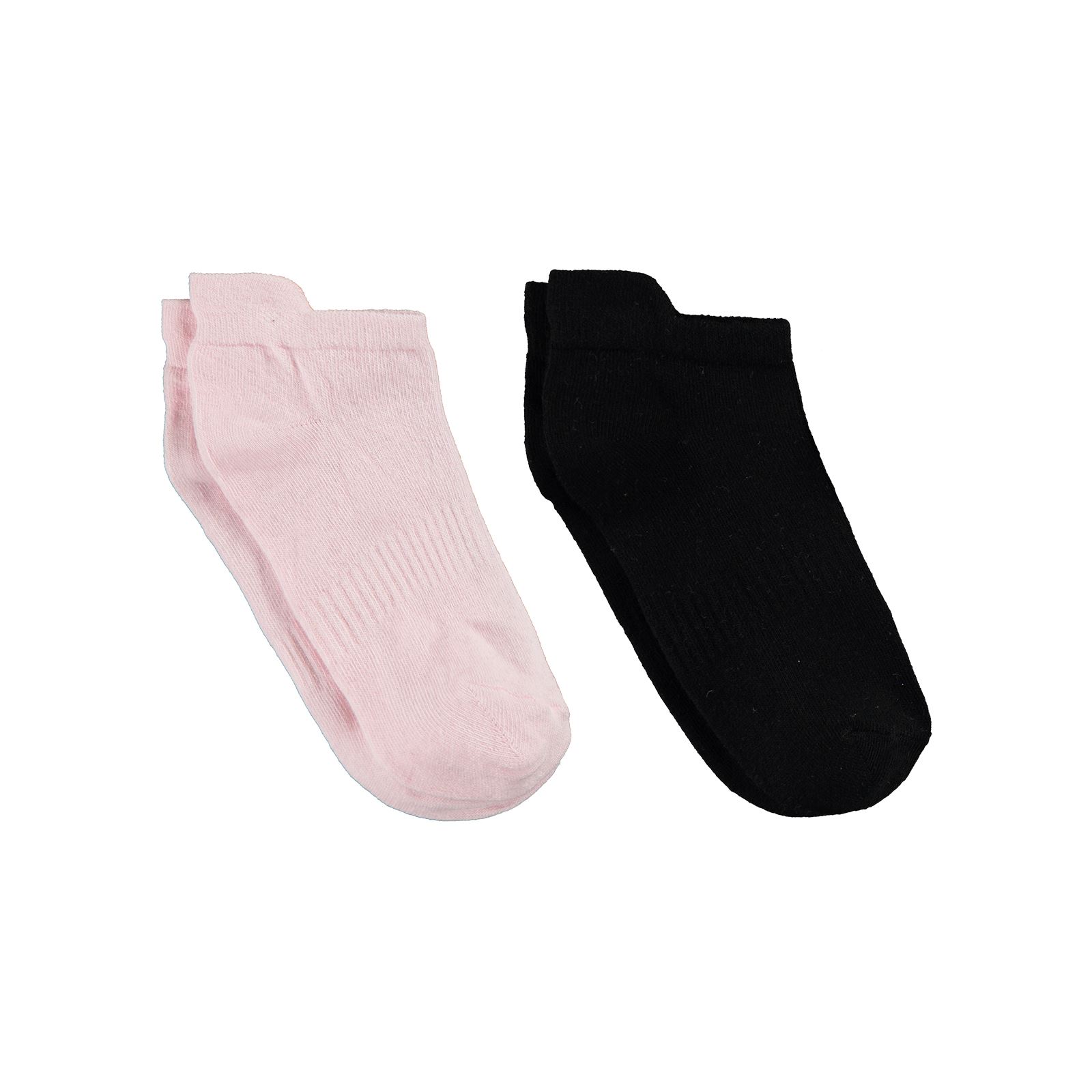 Gzn Kadın 2'li Dikişsiz Patik Çorap 36-40 Numara Pembe-Siyah