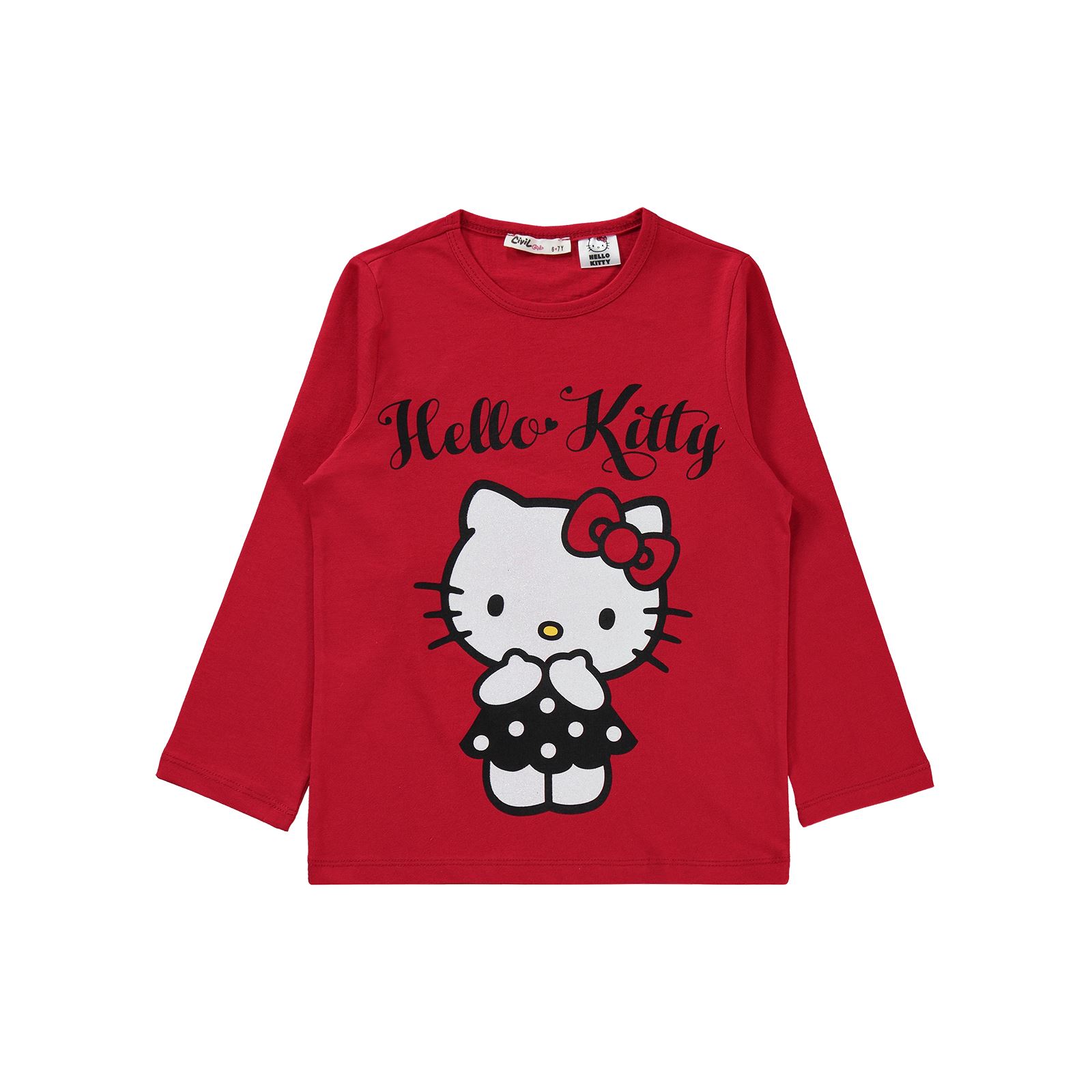 Hello Kitty Kız Çocuk Pijama Takımı 10-13 Yaş Kızıl
