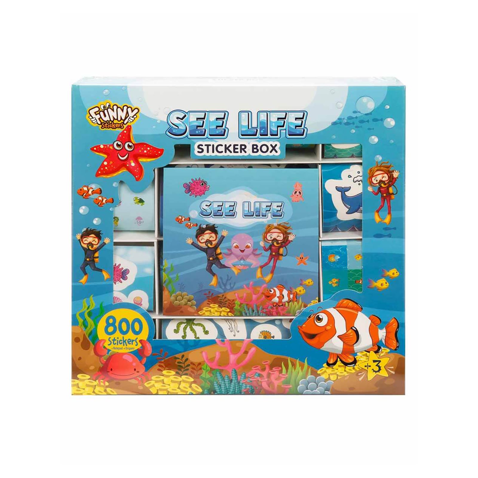 Yuup Sea Life Sticker Seti Renkli