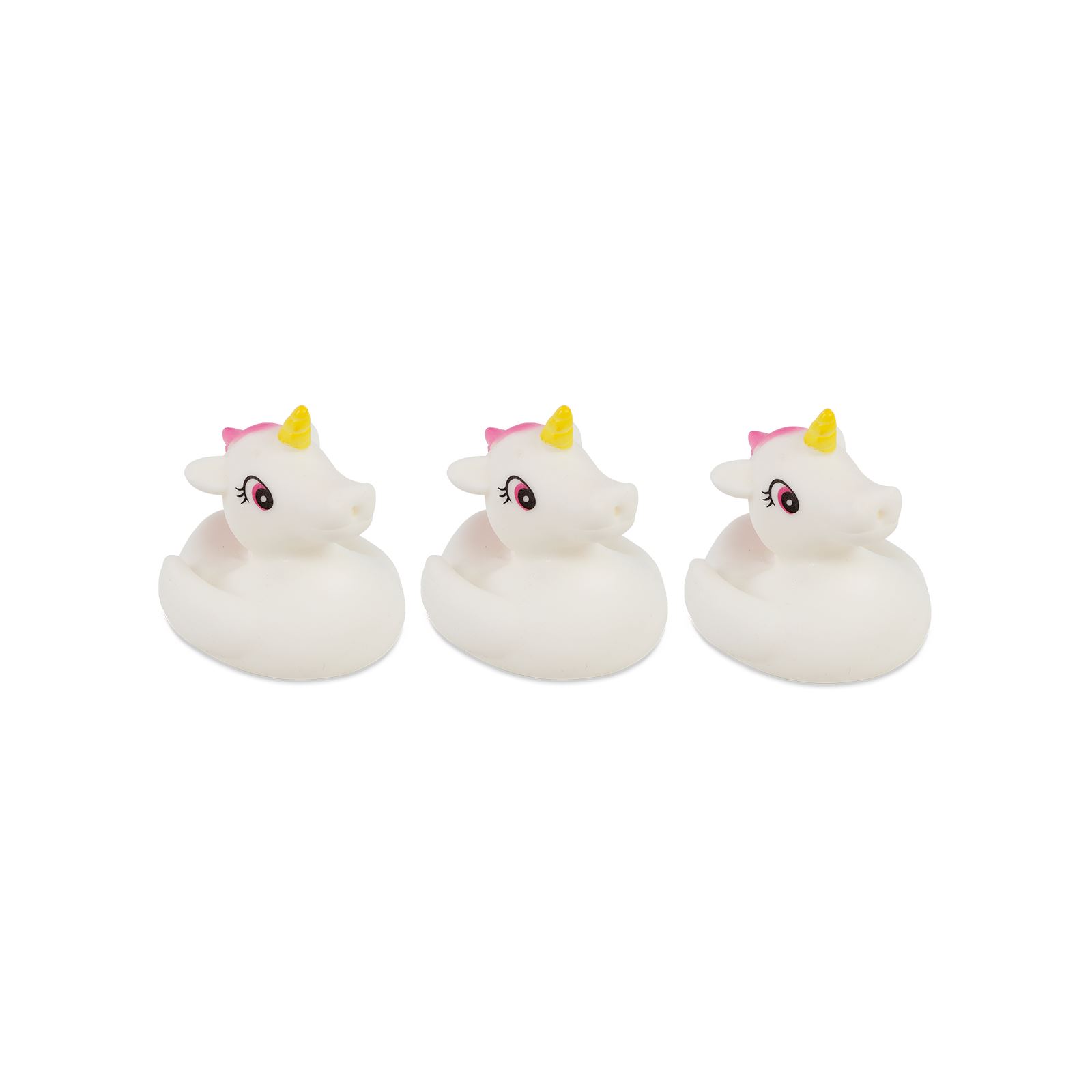 Vinyland Kutuda 3'lü Küçük Unicornlar Banyo Oyuncakları Beyaz
