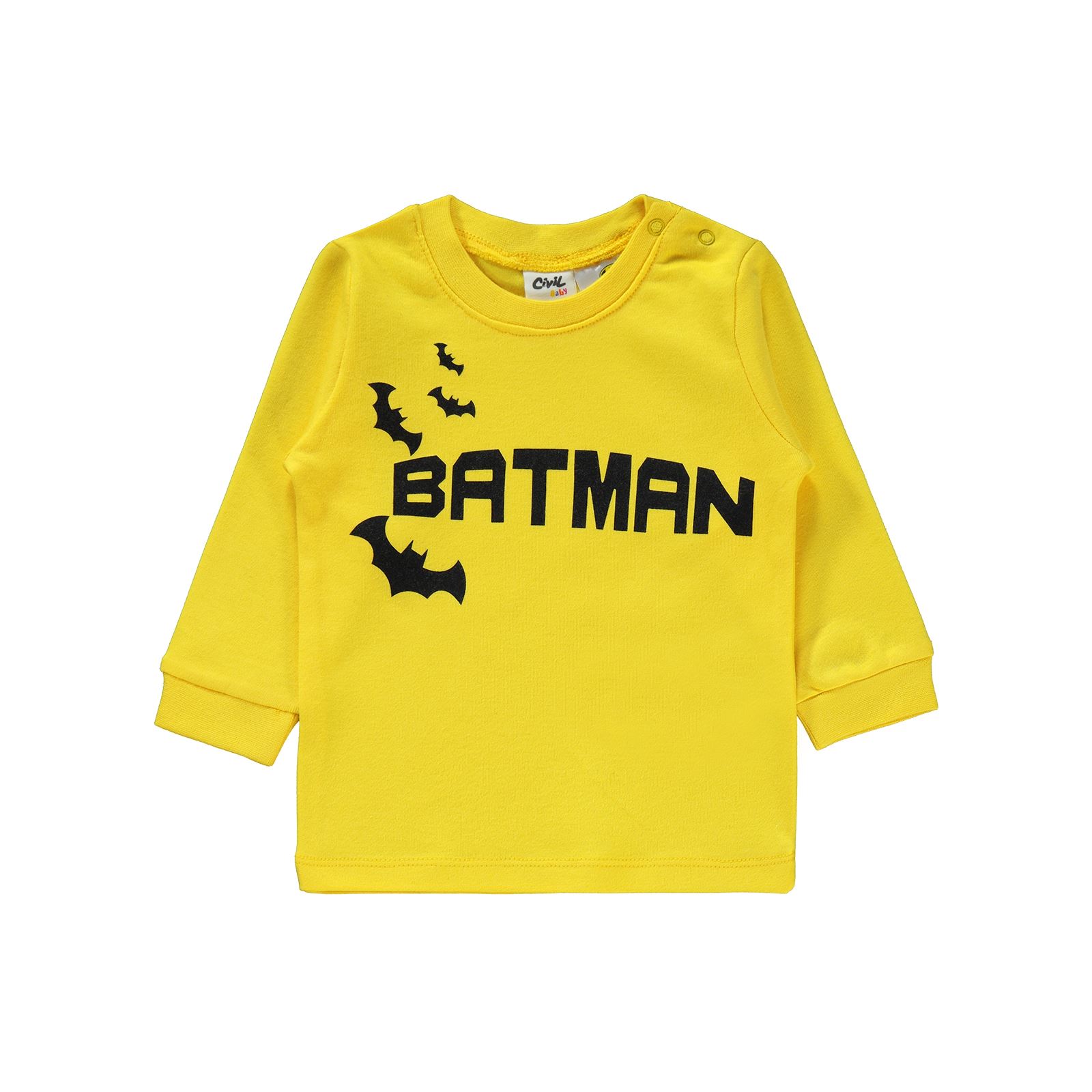 Batman Erkek Bebek Takım 6-18 Ay Sarı