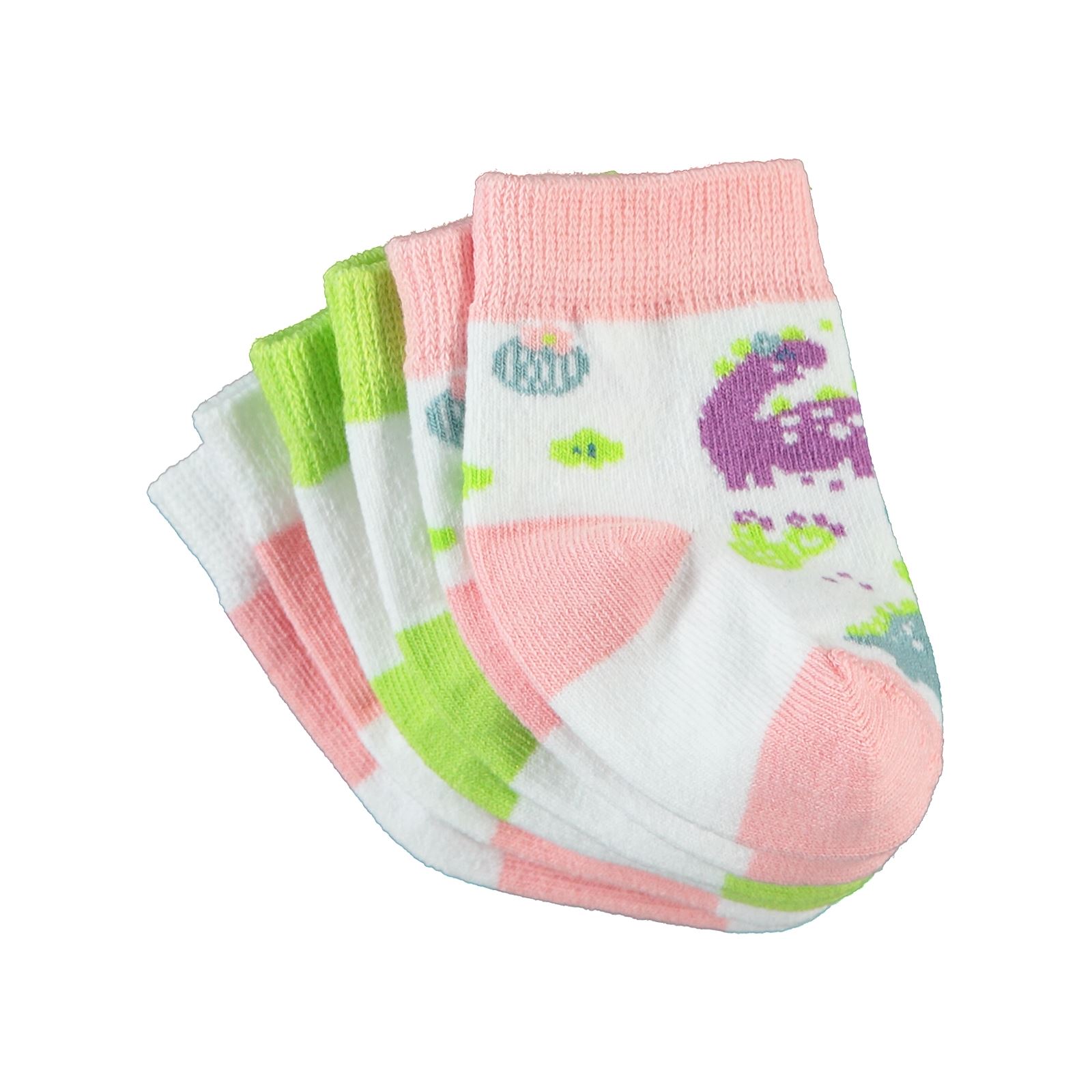 Civil Baby Kız Bebek 3'lü Çorap Set 6-18 Ay Beyaz