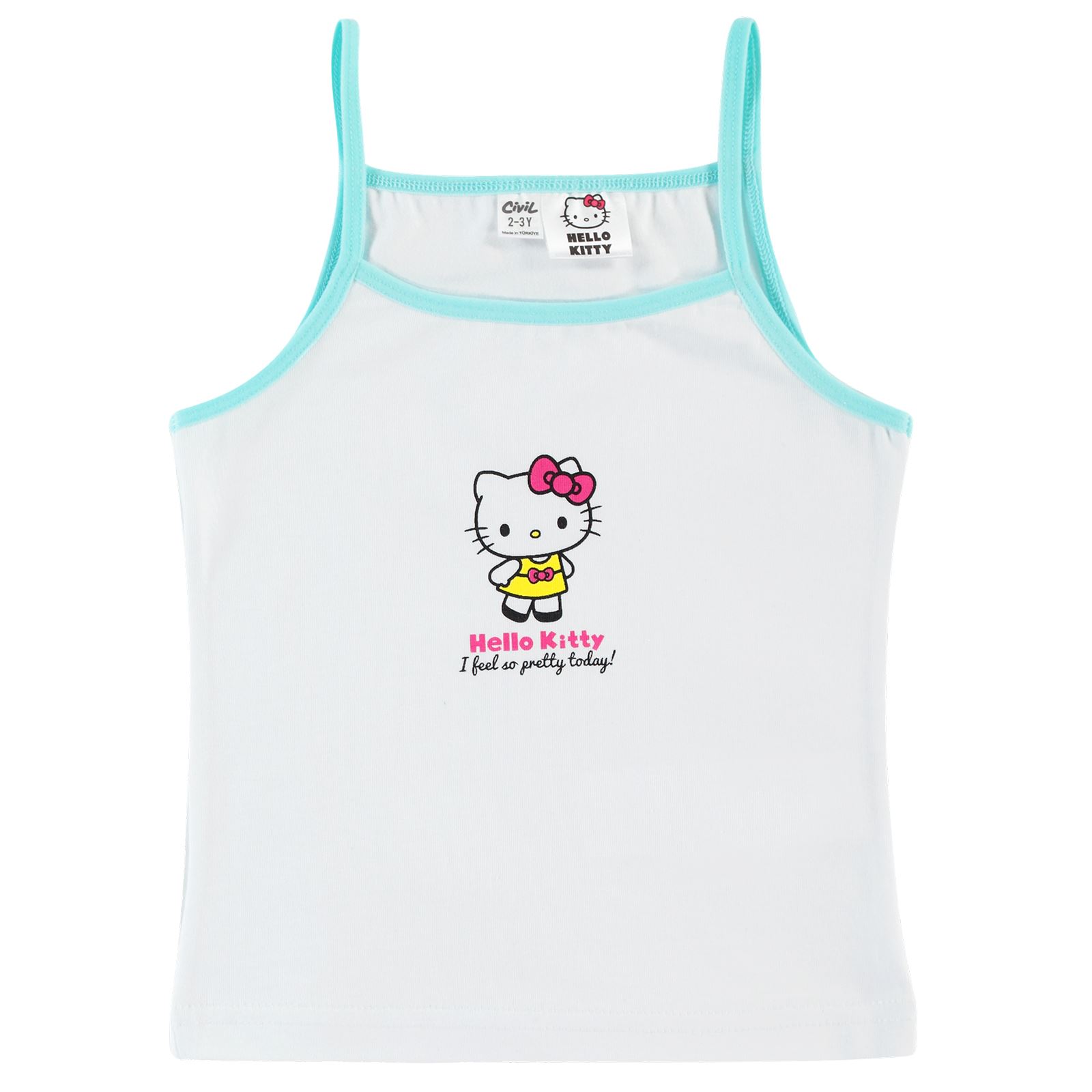 Hello Kitty Kız Çocuk 2'li Atlet Set 2-10 Yaş Beyaz