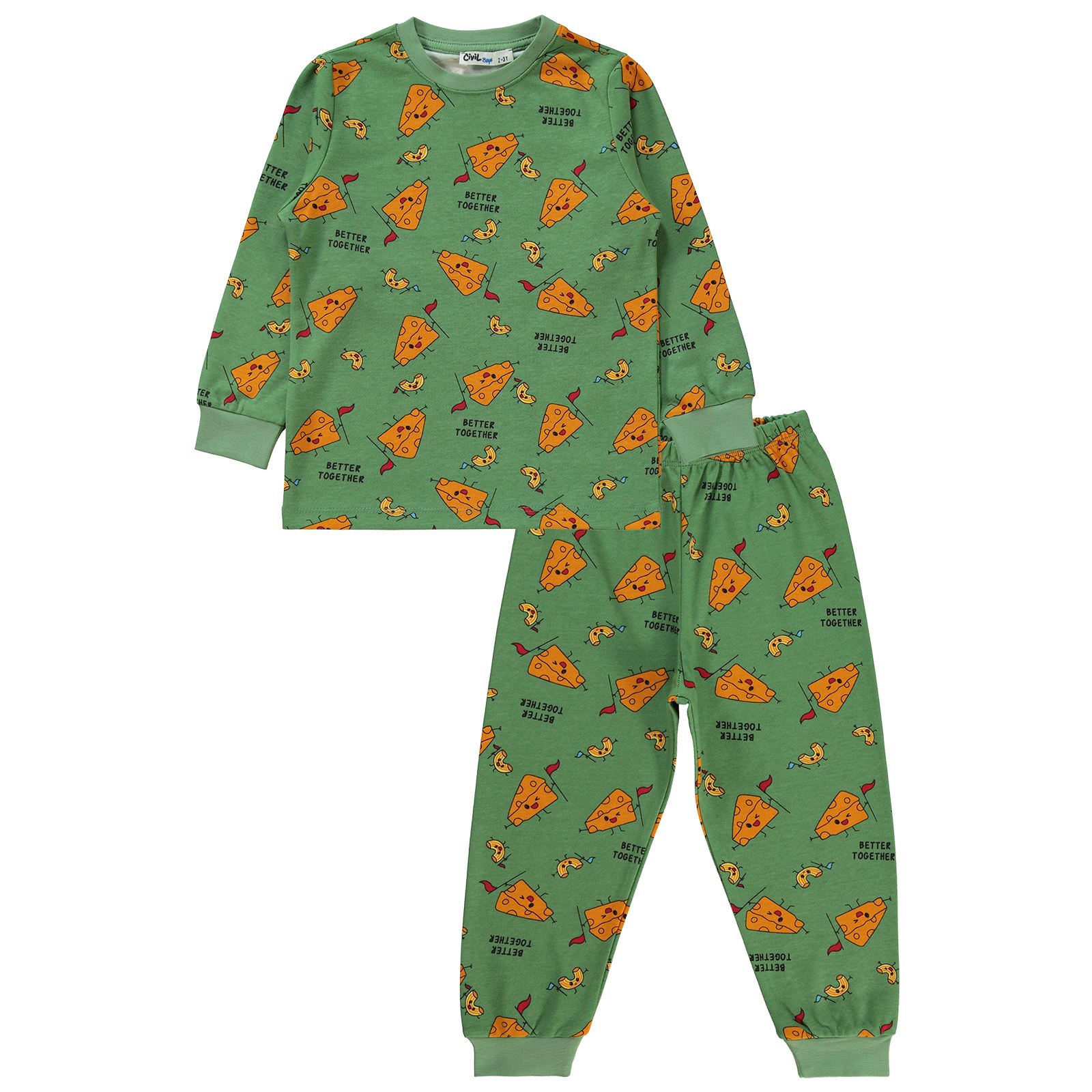 Civil Boys Erkek Çocuk Pijama Takımı 2-5 Yaş Açık Haki