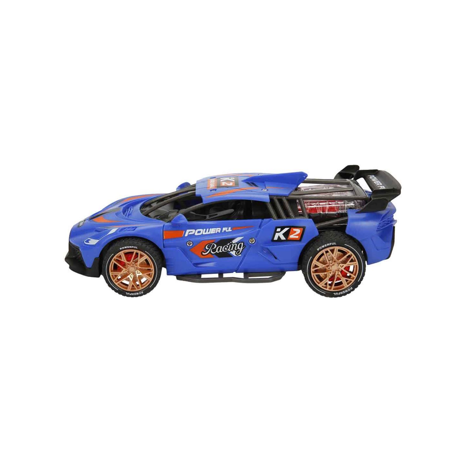 Maxx Wheels Sesli ve Işıklı Powerful Racing Sürtmeli Araba Mavi