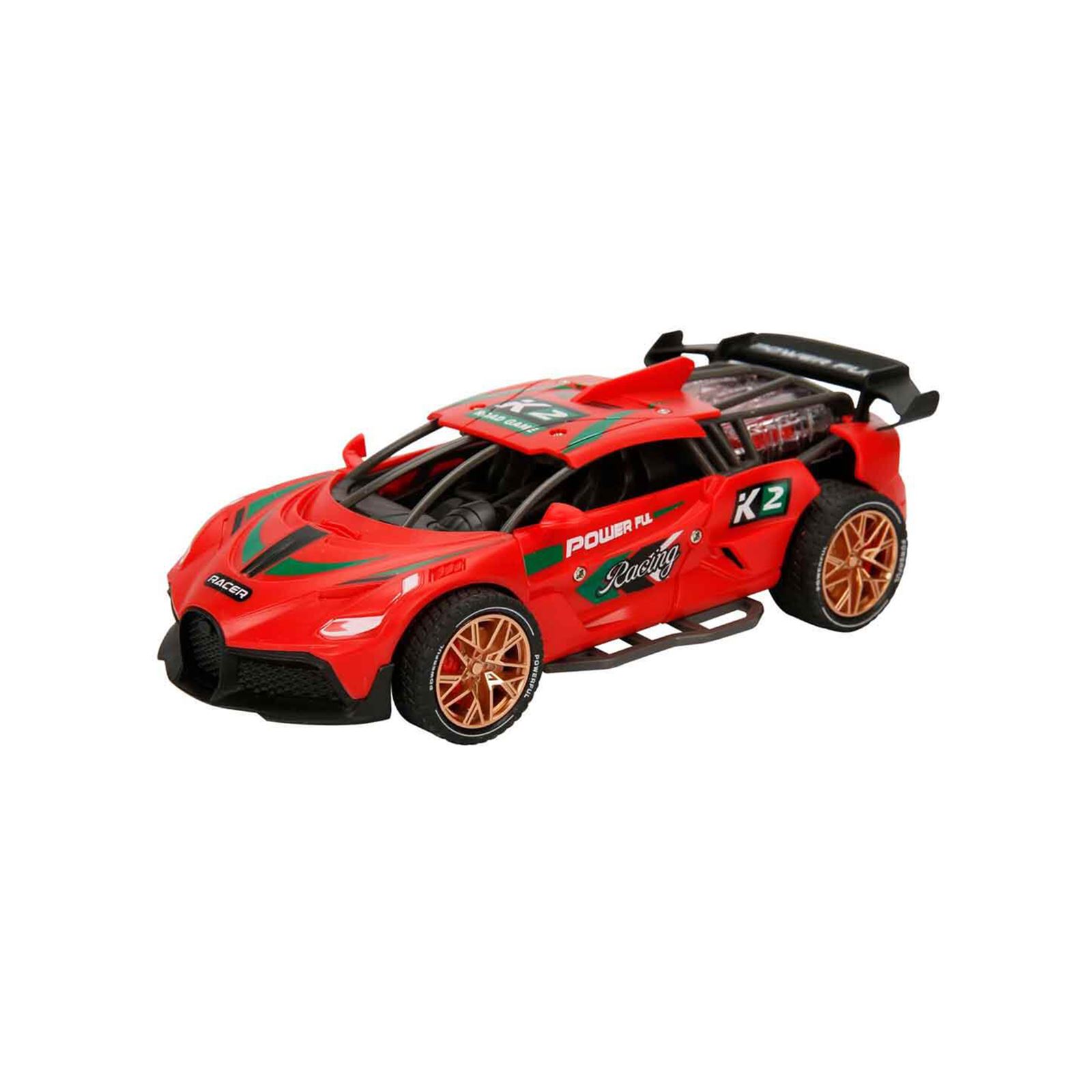 Maxx Wheels Sesli ve Işıklı Powerful Racing Sürtmeli Araba Kırmızı