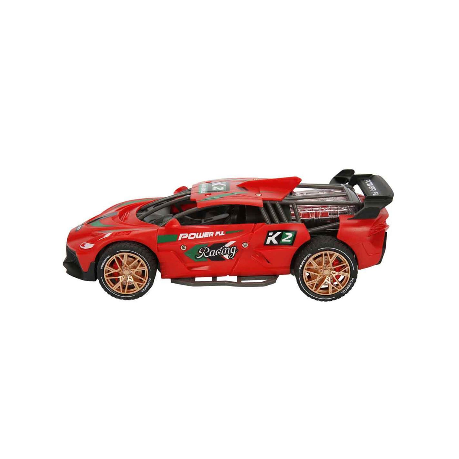 Maxx Wheels Sesli ve Işıklı Powerful Racing Sürtmeli Araba Kırmızı
