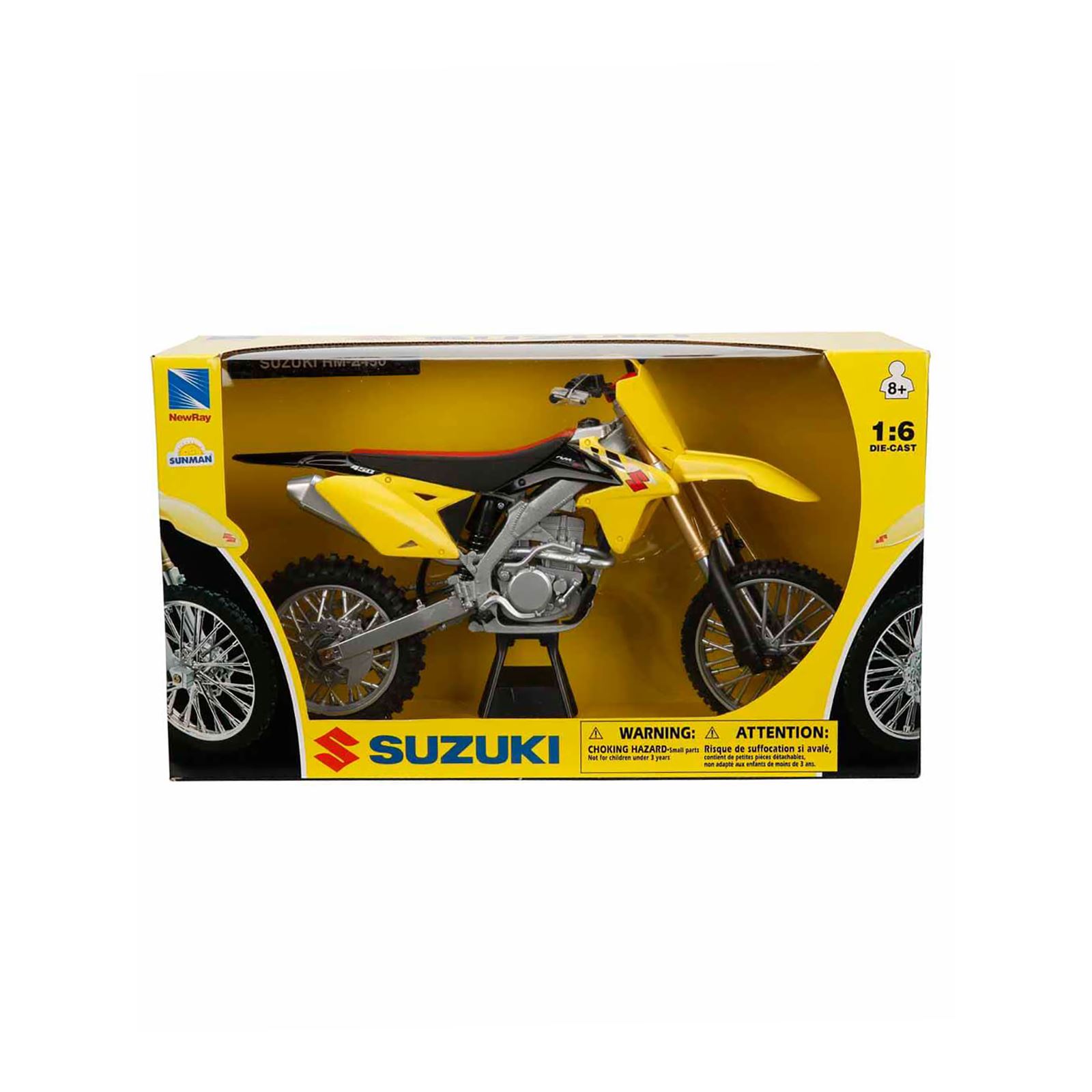 Newray 1:6 Suzuki RM-Z450 Model Motosiklet Sarı