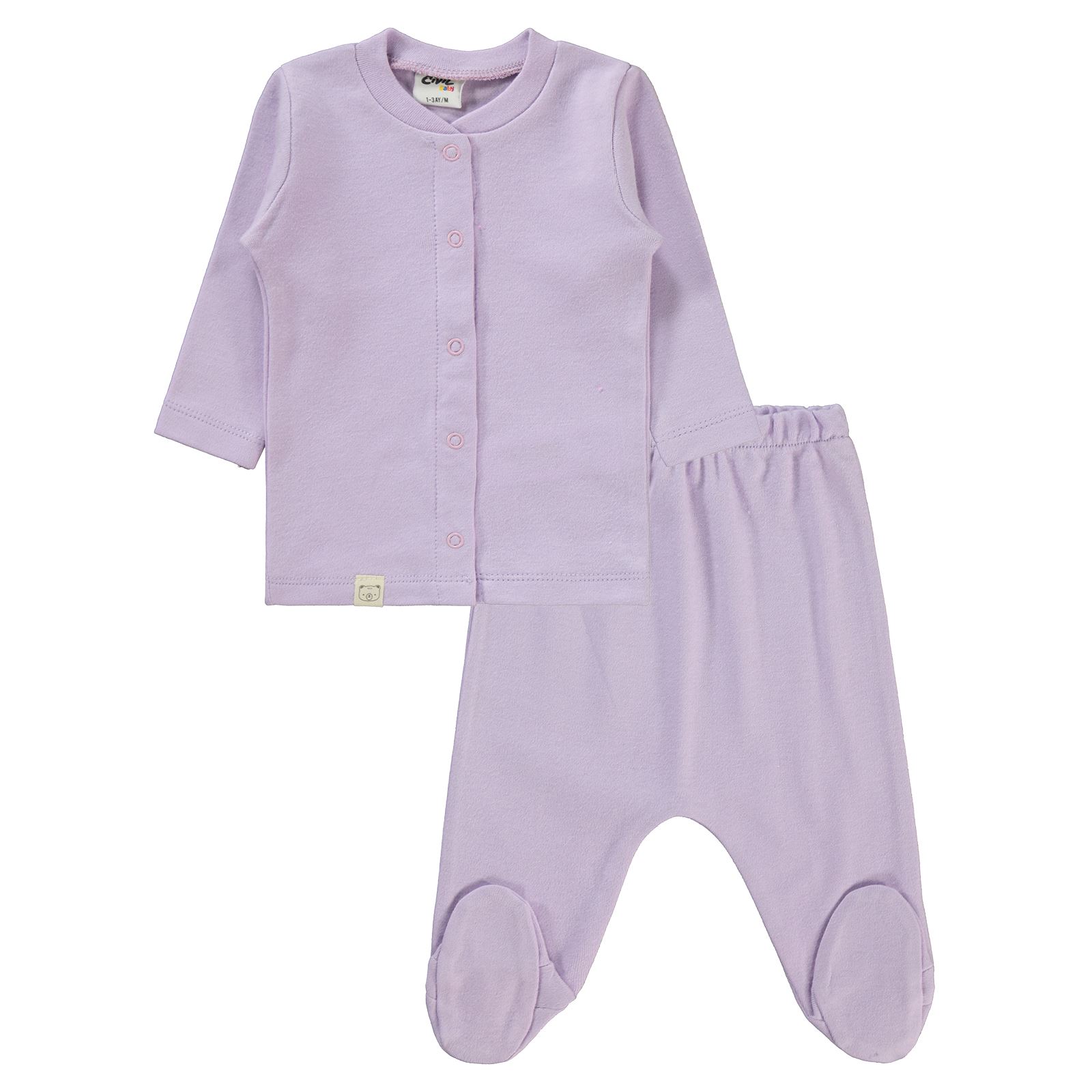 Civil Baby Bebek Pijama Takımı 1-6 Ay Lila
