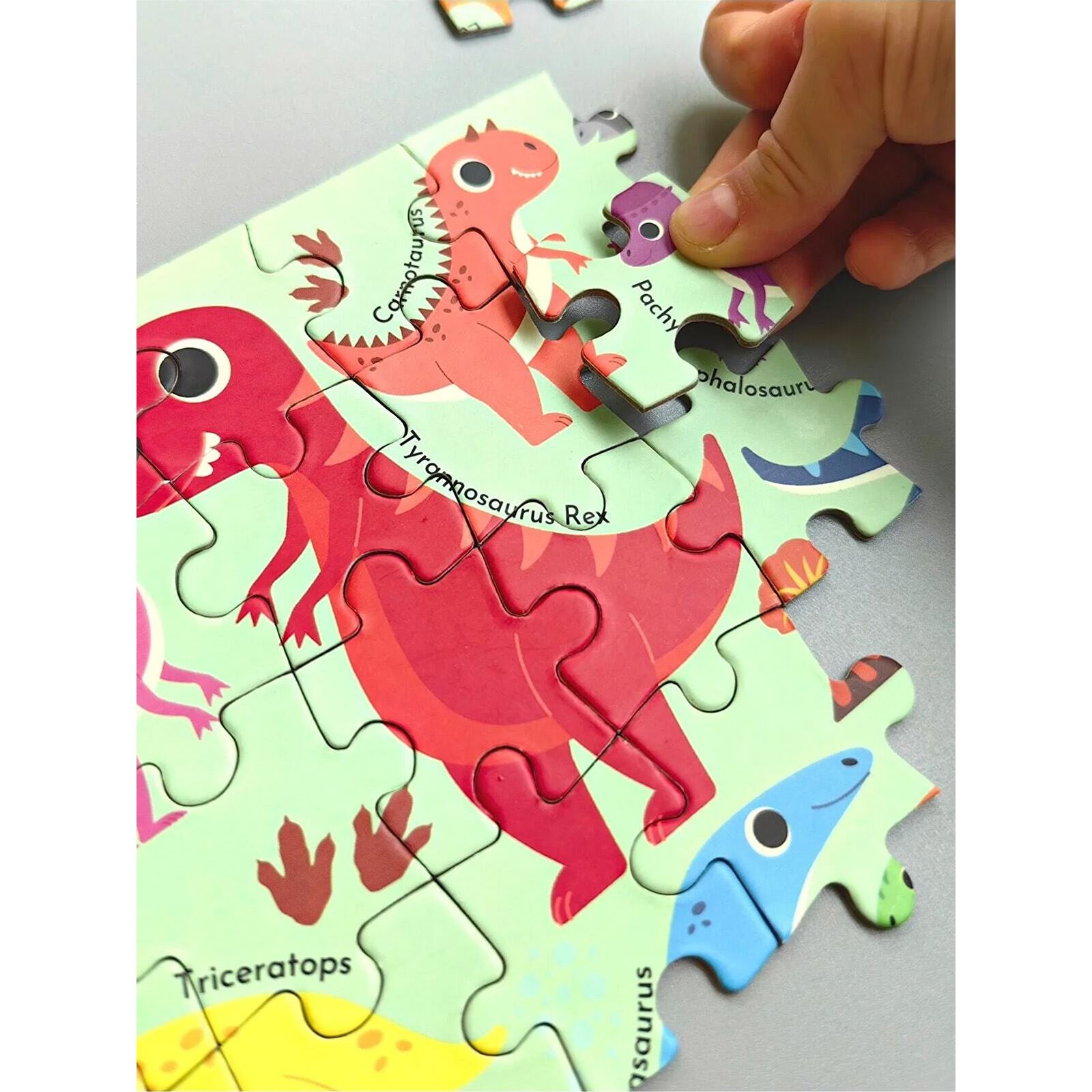 Doer Kids Dinozorlar Kretase Dönemi Mini Puzzle 40 Parça Renkli