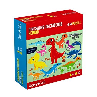 Doer Kids Dinozorlar Kretase Dönemi Mini Puzzle 40 Parça Renkli 