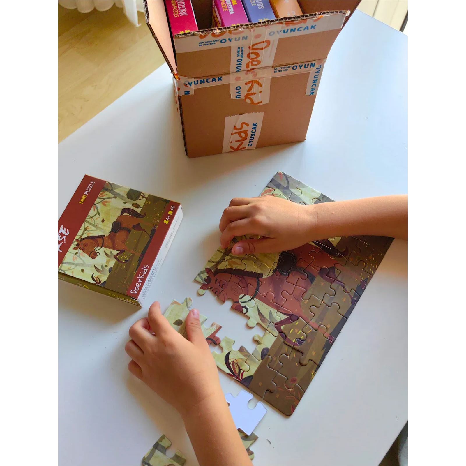 Doer Kids At Mini Puzzle 40 Parça Renkli
