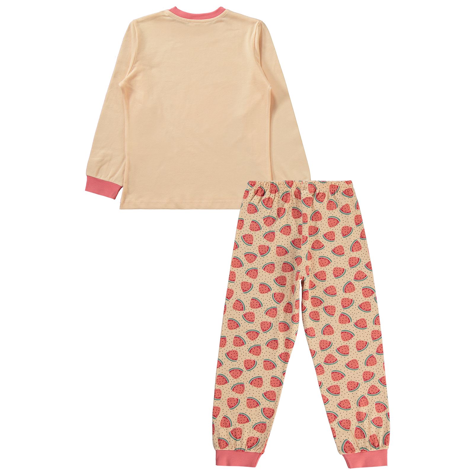 Civil Girls Kız Çocuk Pijama Takımı 6-9 Yaş  Yumuşak Şeftali