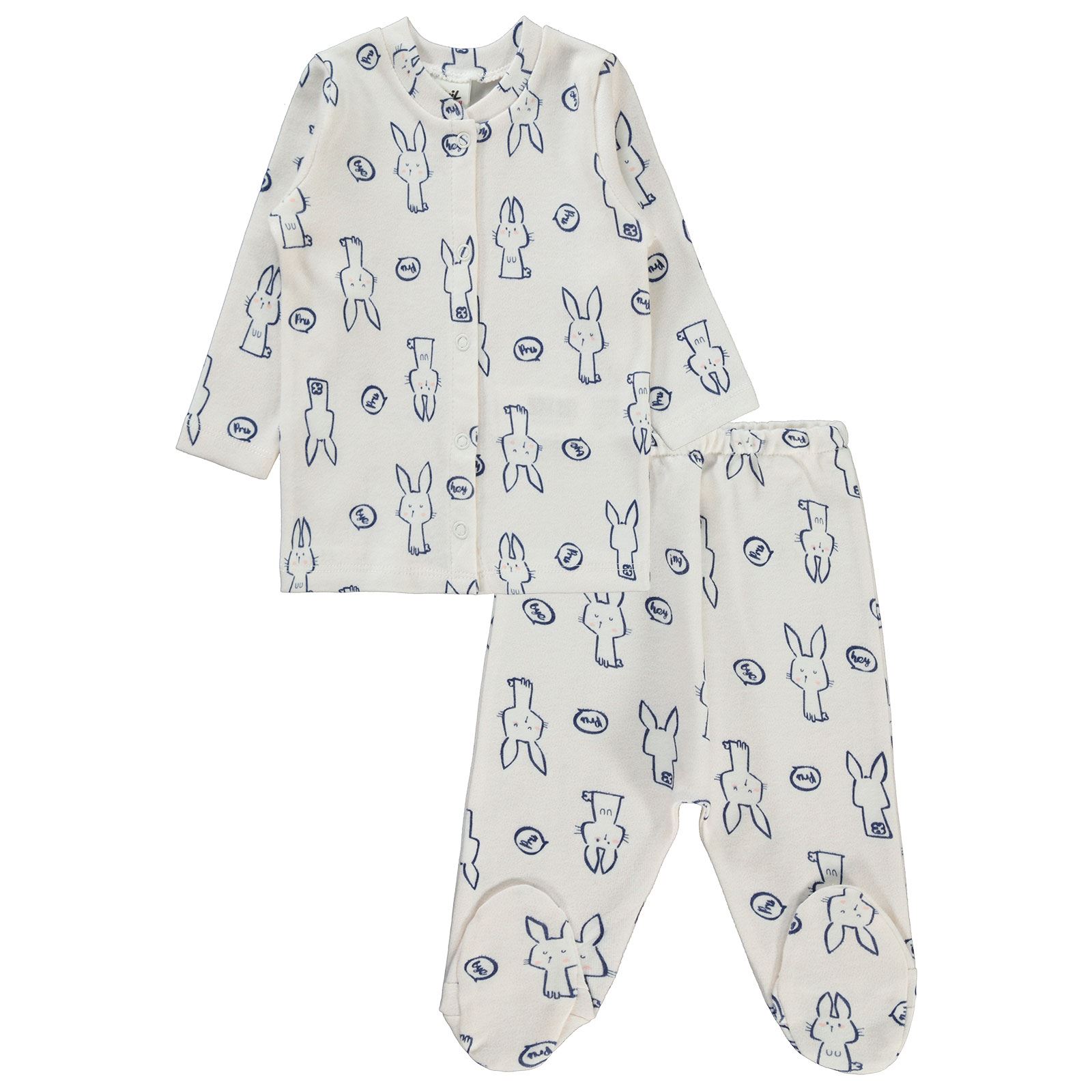Civil Baby Kız Bebek Pijama Takımı 1-6 Ay Somon