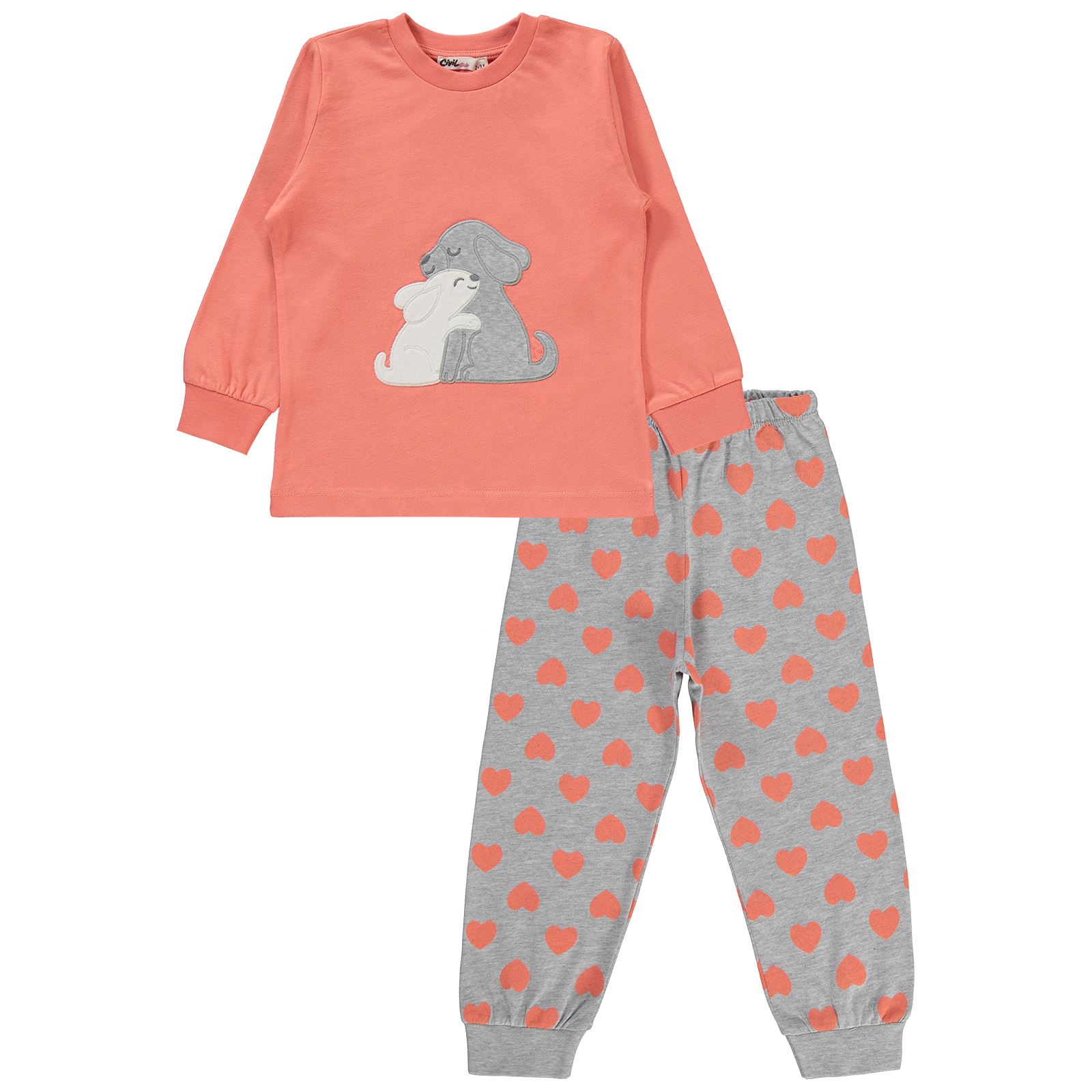 Civil Girls Kız Çocuk Pijama Takımı 2-5 Yaş Okyanus Mercanı