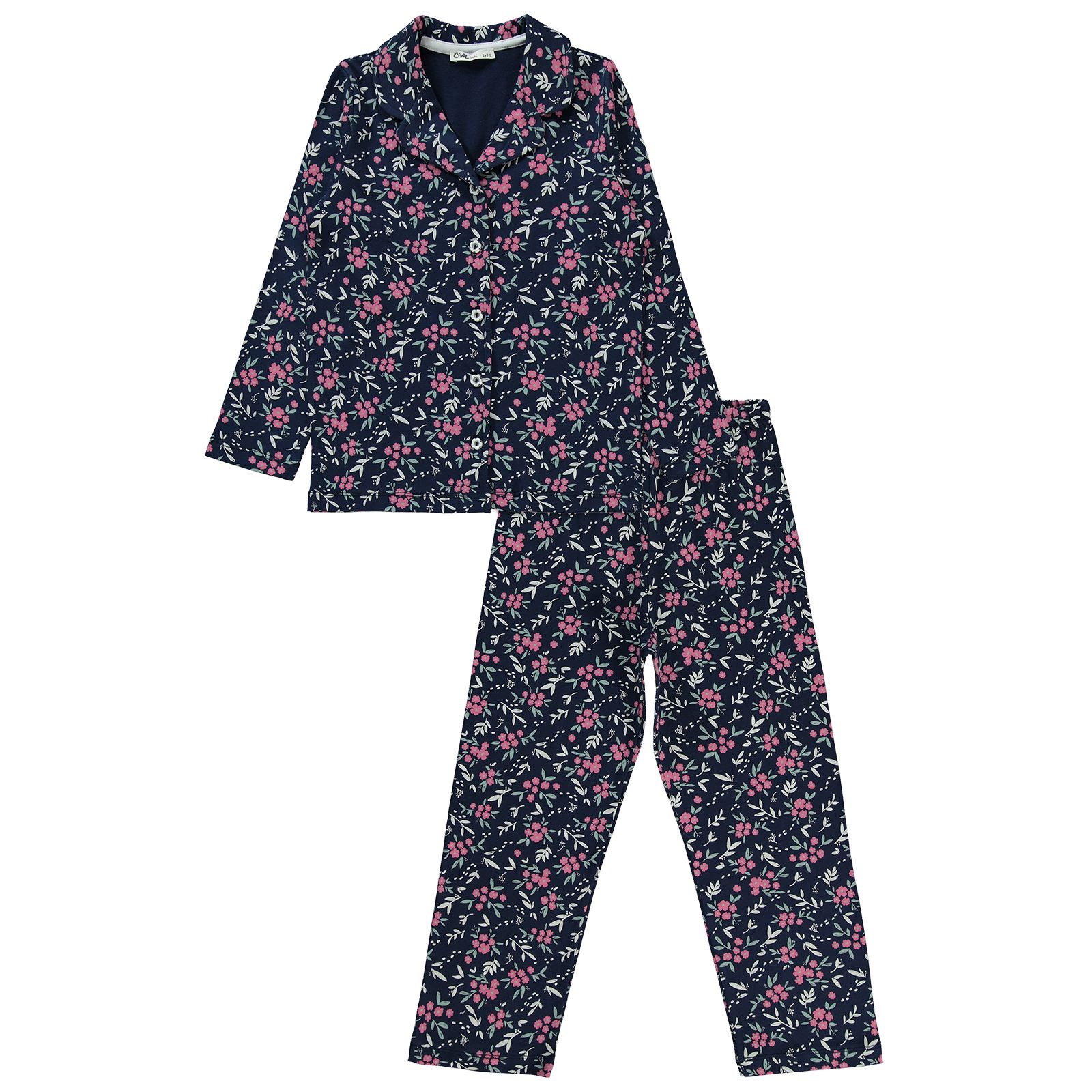 Civil Girls Kız Çocuk Pijama Takımı 6-9 Yaş Lacivert