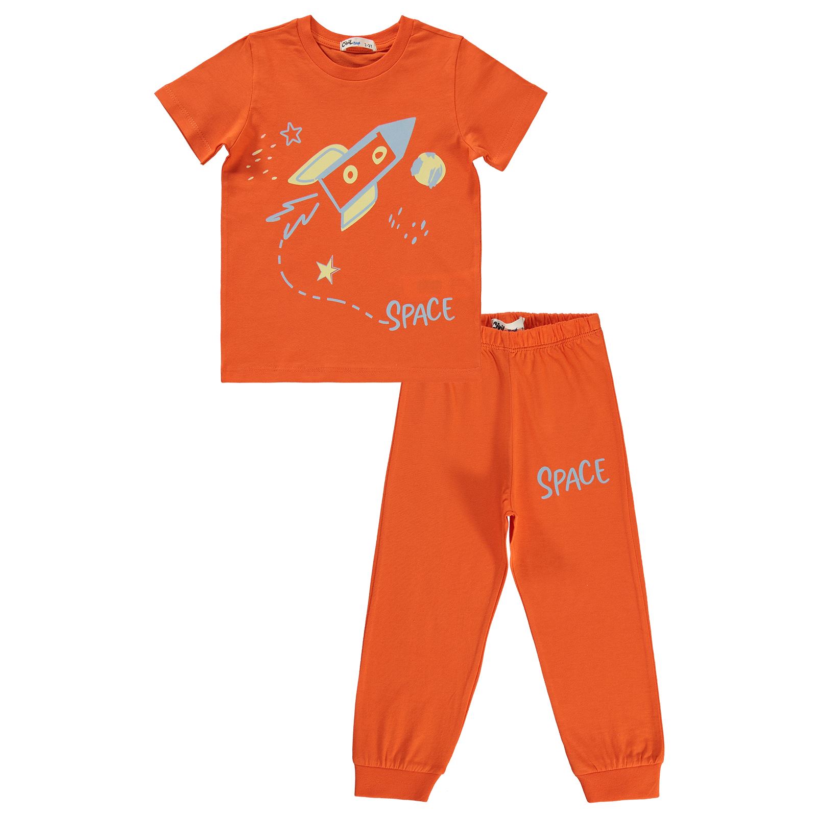 Civil Boys Erkek Çocuk Pijama Takımı 2-5 Yaş Oranj