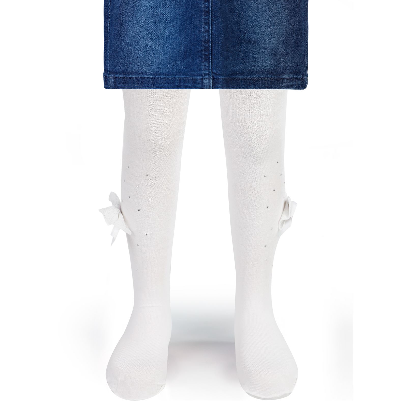 Katamino Kız Çocuk Külotlu Çorap 1-11 Yaş Beyaz