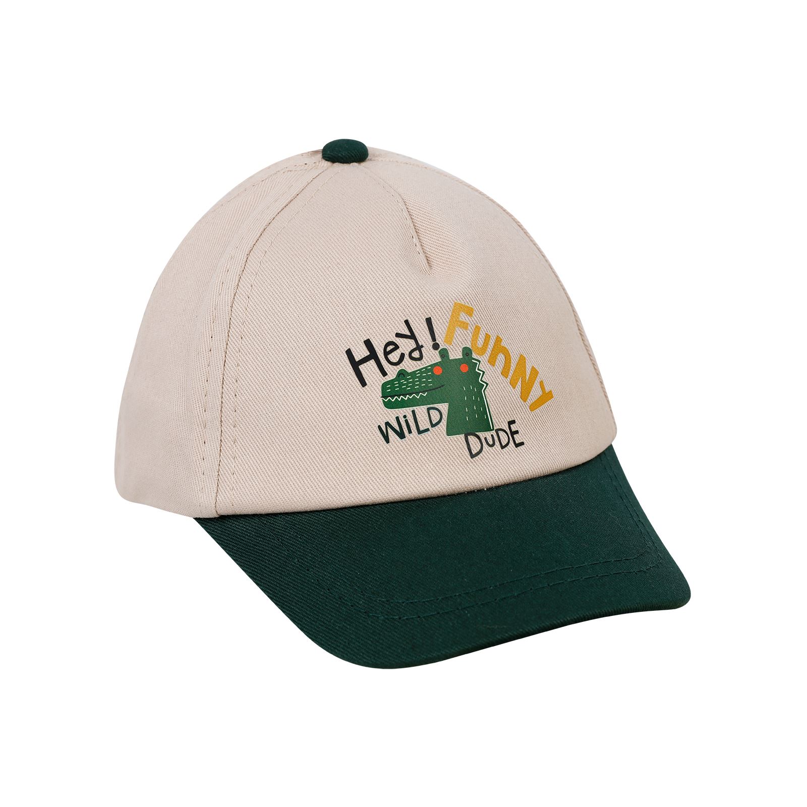 Civil Baby Erkek Bebek Kep Şapka 0-24 Ay Ekru-Yeşil