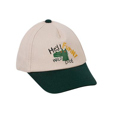 Civil Baby Erkek Bebek Kep Şapka 0-24 Ay Ekru-Yeşil 