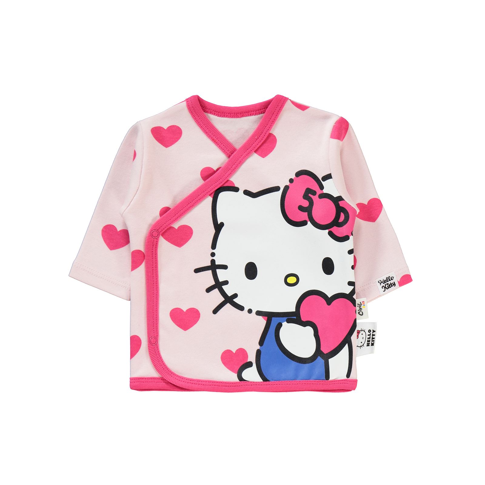 Hello Kitty Kız Bebek 3'lü Zıbın Takımı 0-1 Ay Açık Pembe