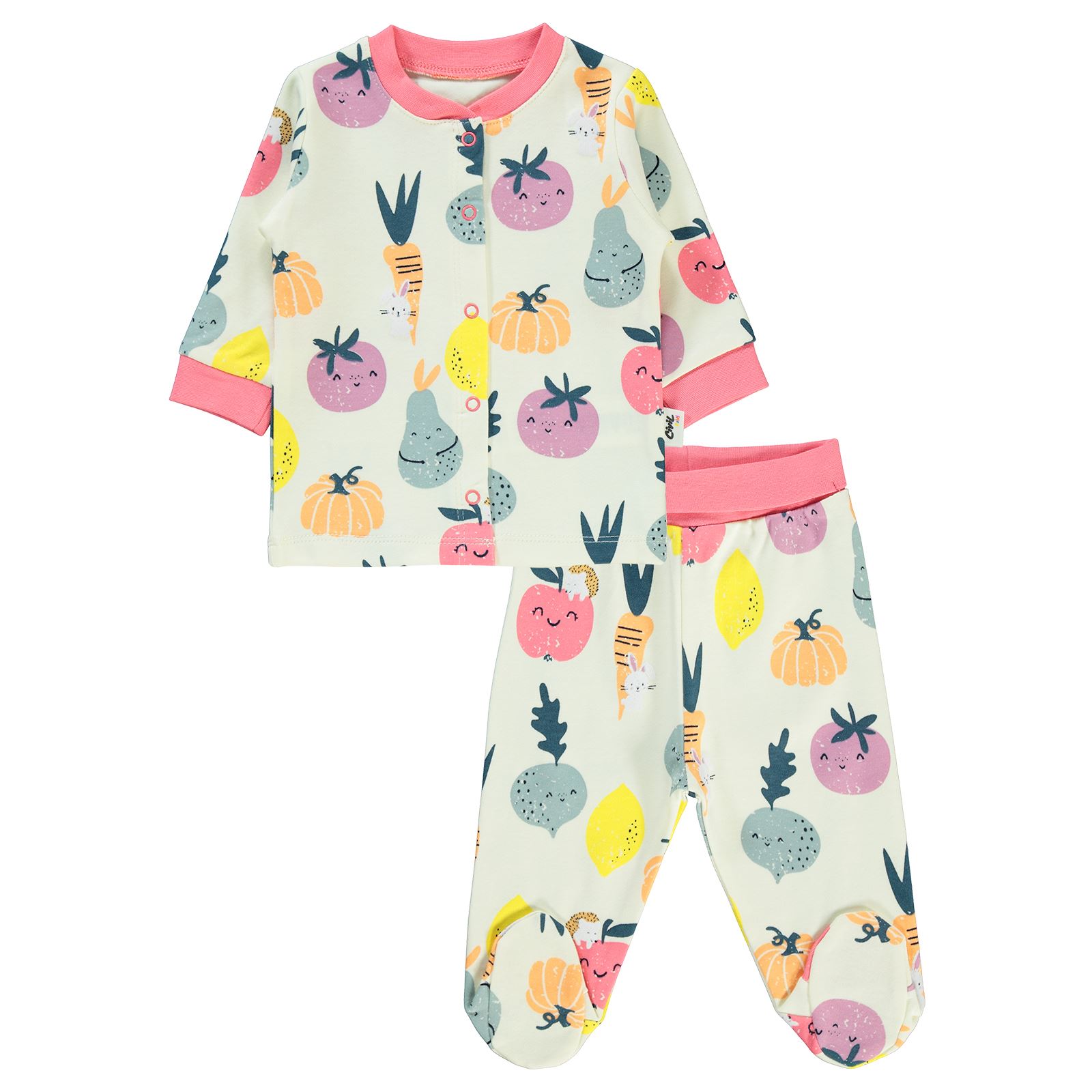 Civil Baby Bebek Pijama Takımı 1-6 Ay Pembe