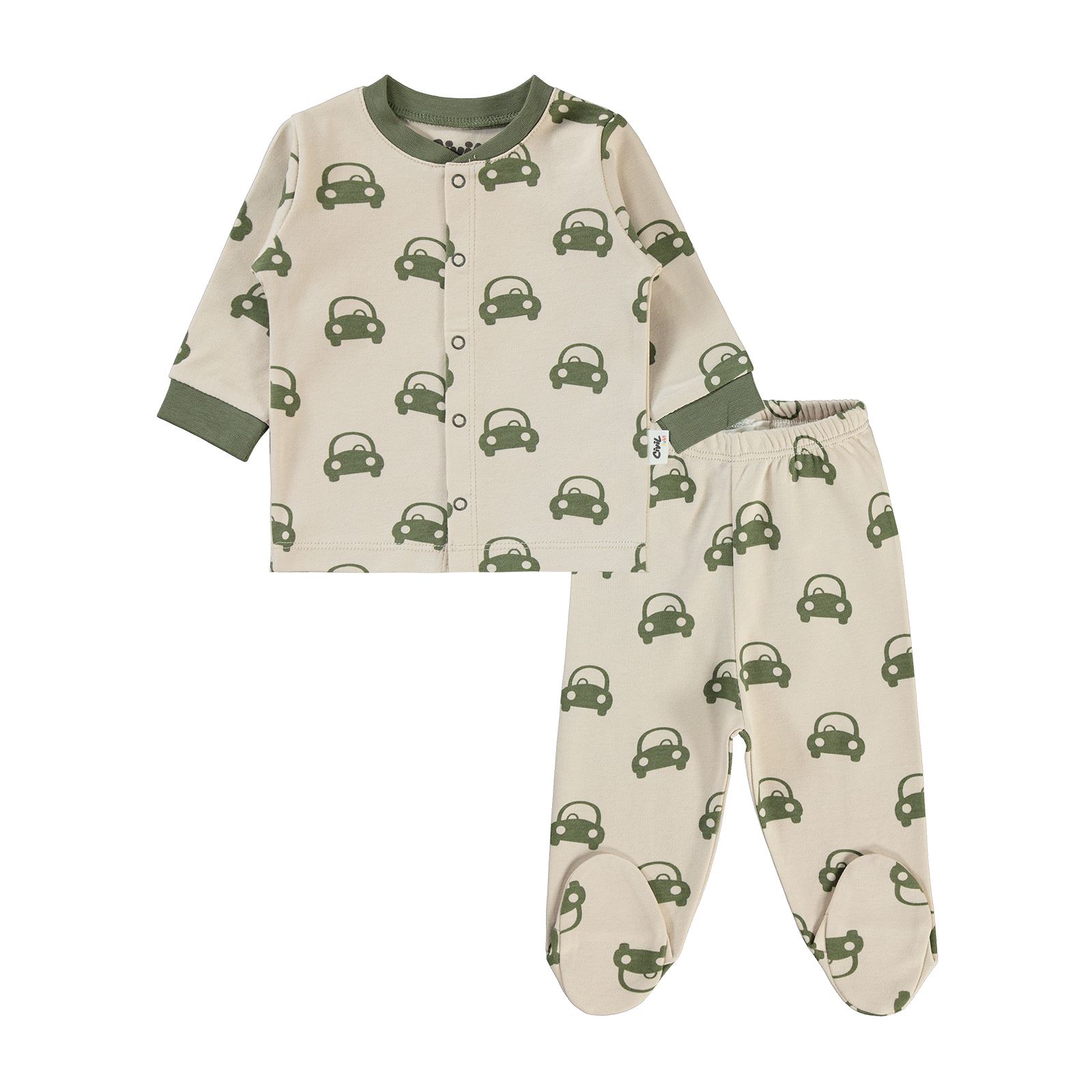 Civil Baby Erkek Bebek Pijama Takımı 1-6 Ay Bej