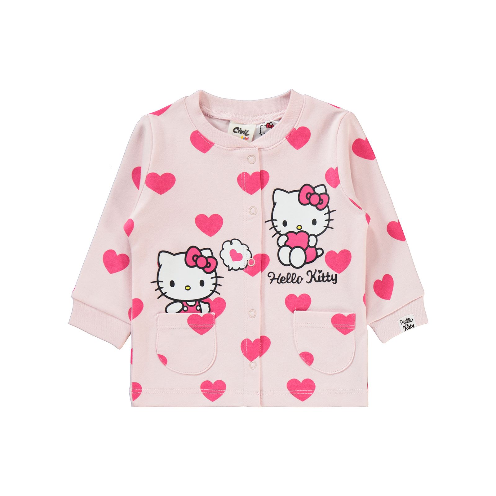 Hello Kitty  Kız Bebek Pijama Takımı 3-9 Ay Açık Pembe