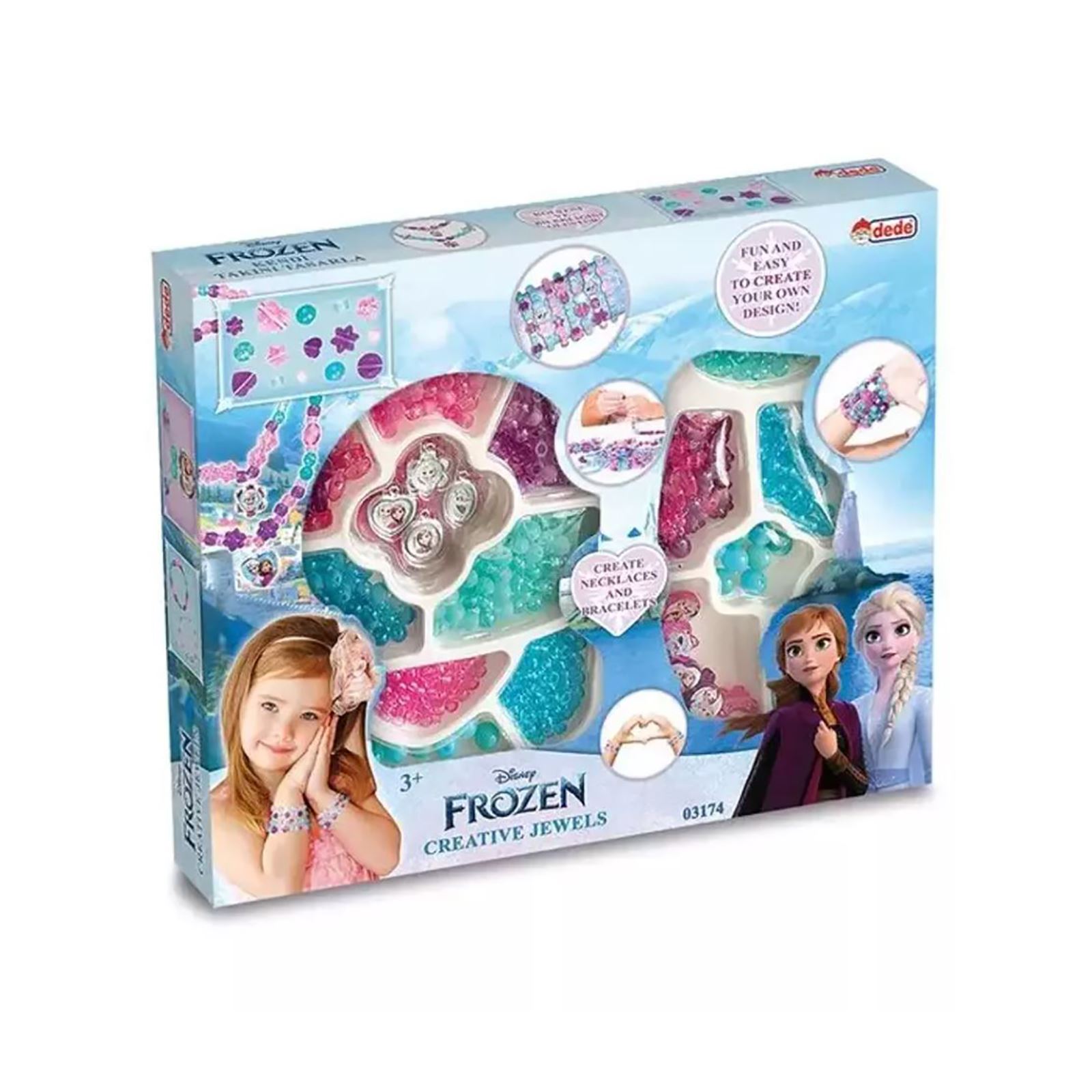 Dede Frozen Takı Setı Ikılı Kutu Oyuncak Setleri Karışık Renkli
