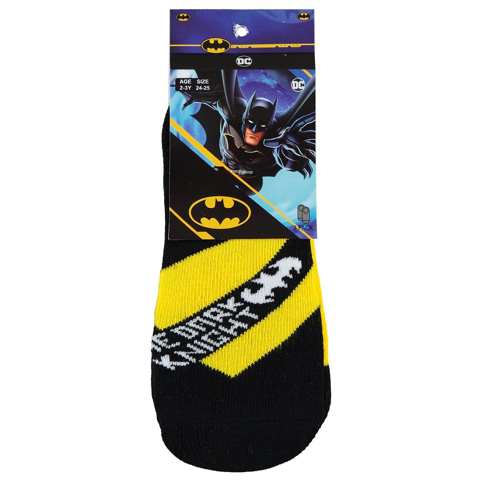 Batman Erkek Çocuk Çorap 2-12 Yaş Siyah
