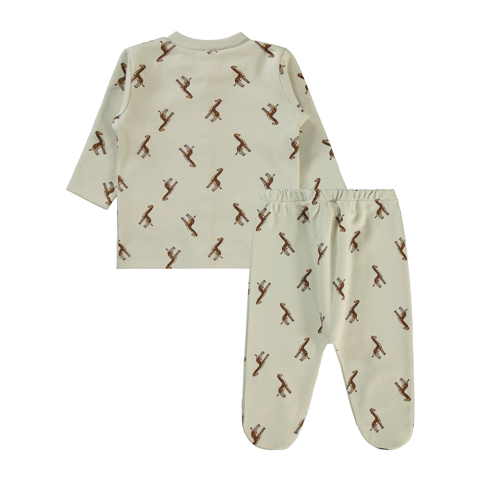 Civil Baby Bebek Pijama Takımı 1-6 Ay Taş Rengi