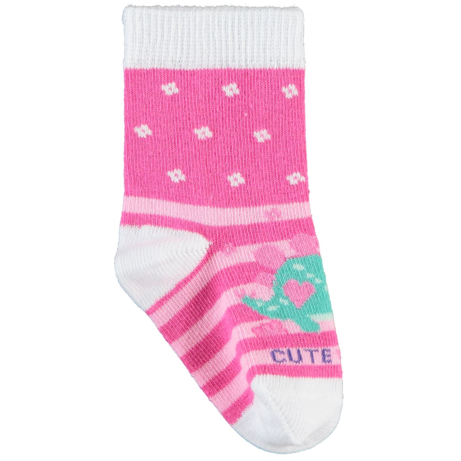 Civil Baby Kız Bebek 3'lü Çorap Pembe