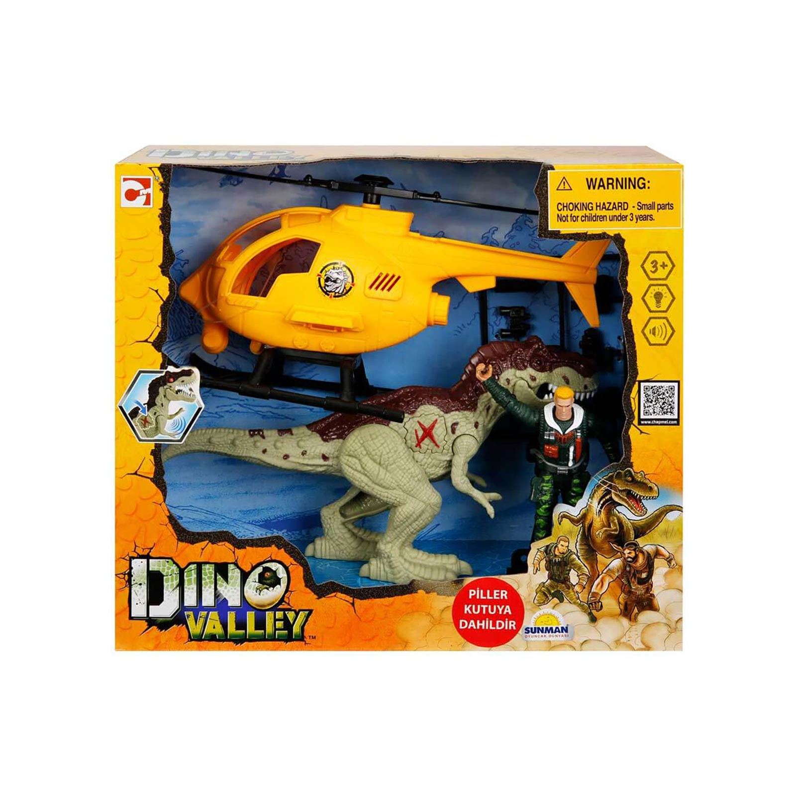 Sesli ve Işıklı Dino Valley Helikopter Oyun Seti