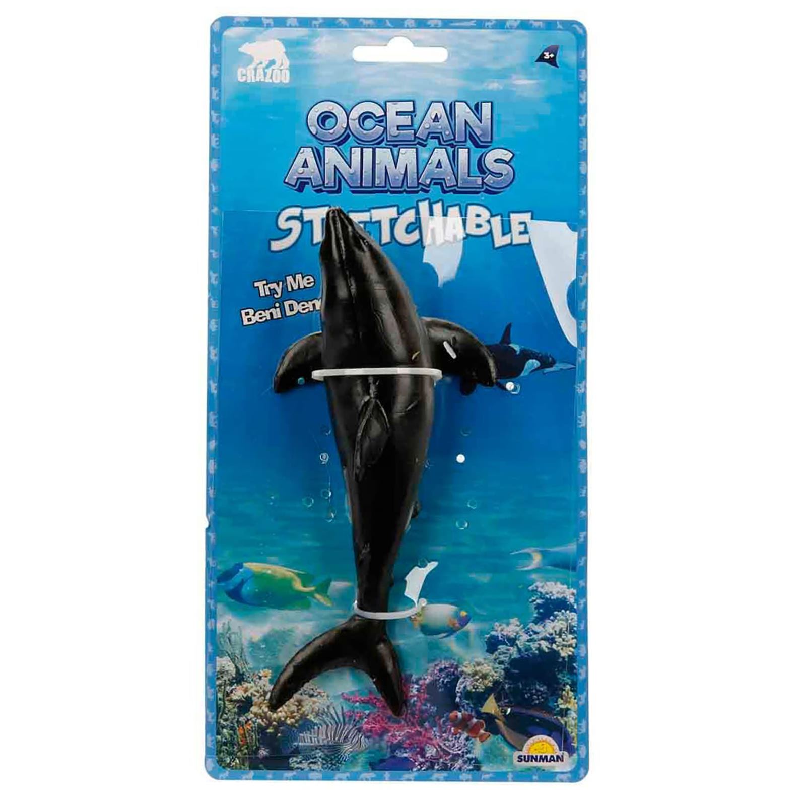 Streç Deniz Hayvanları Köpek Balığı Siyah