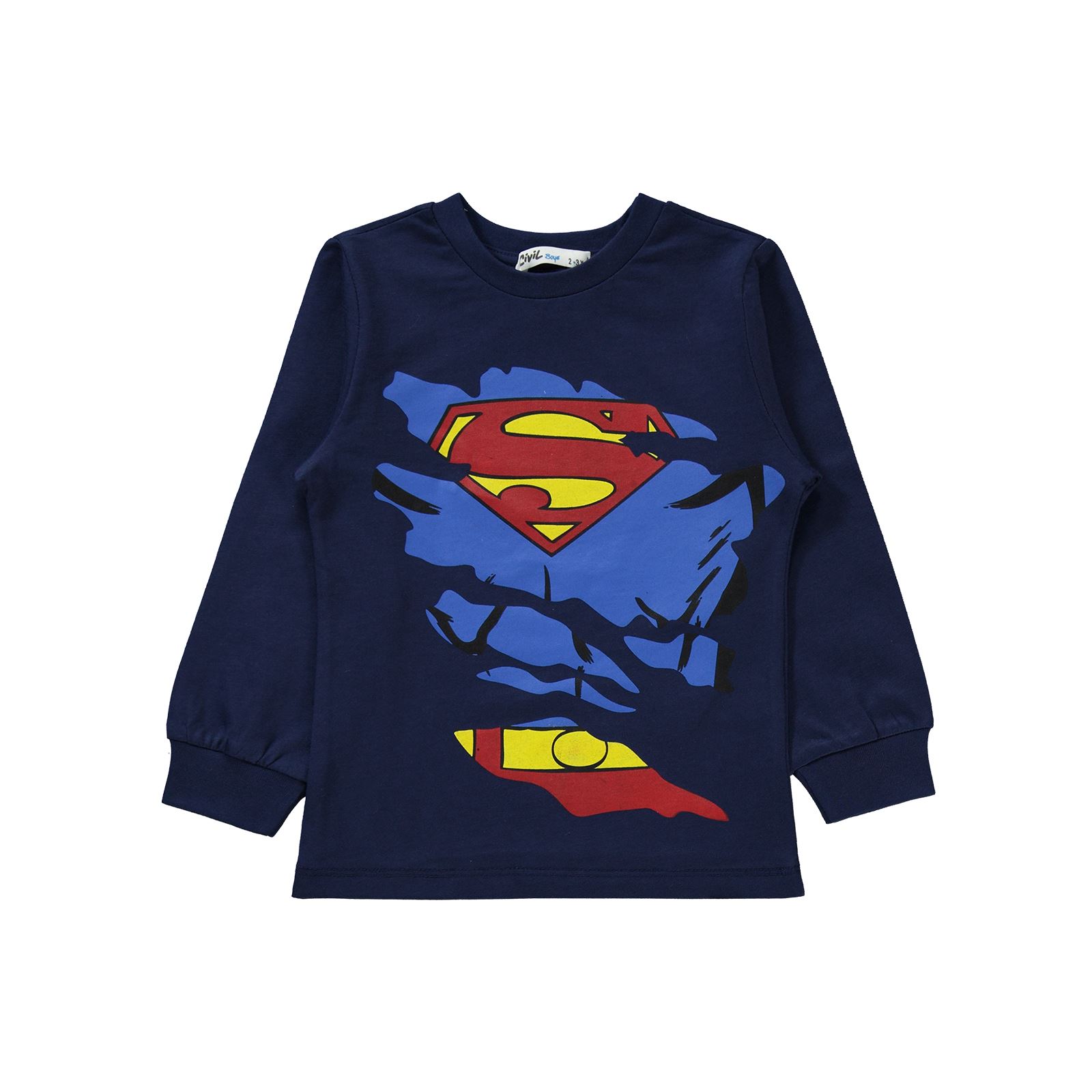 Superman Erkek Çocuk Pijama Takımı 2-5 Yaş Lacivert