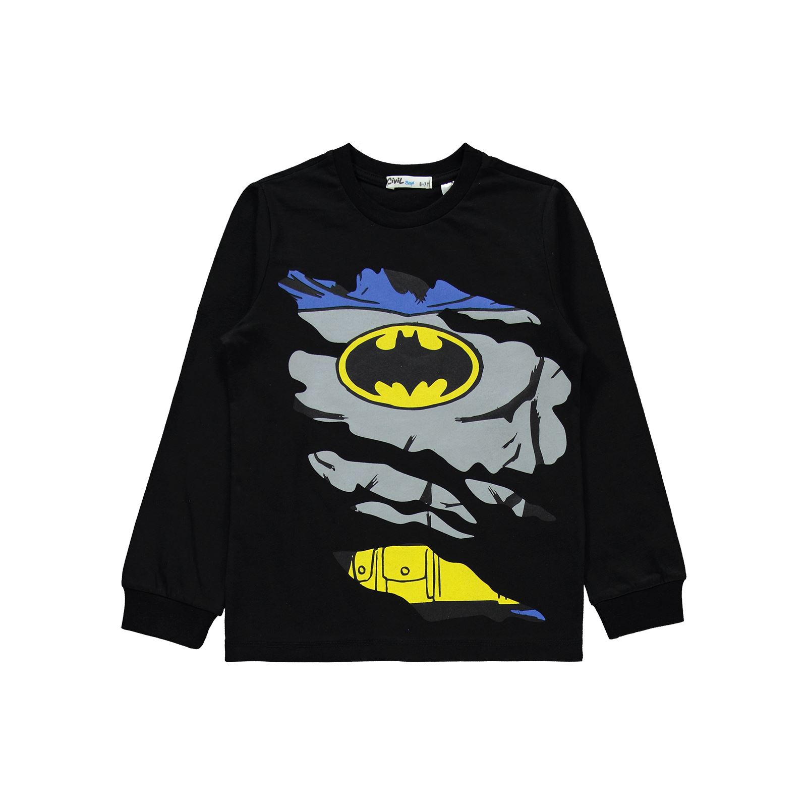 Batman Erkek Çocuk Pijama Takımı 6-9 Yaş Siyah