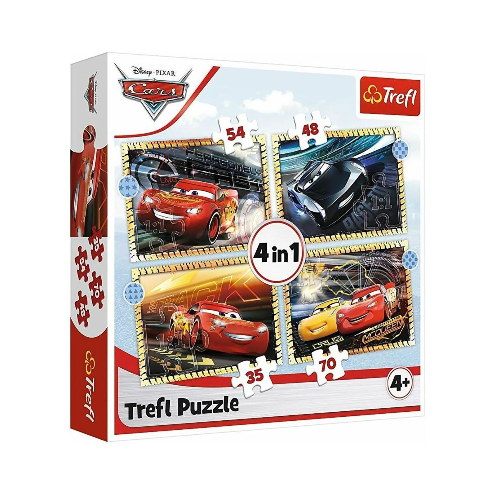 Cars 3 4ın1 Puzzle Kırmızı