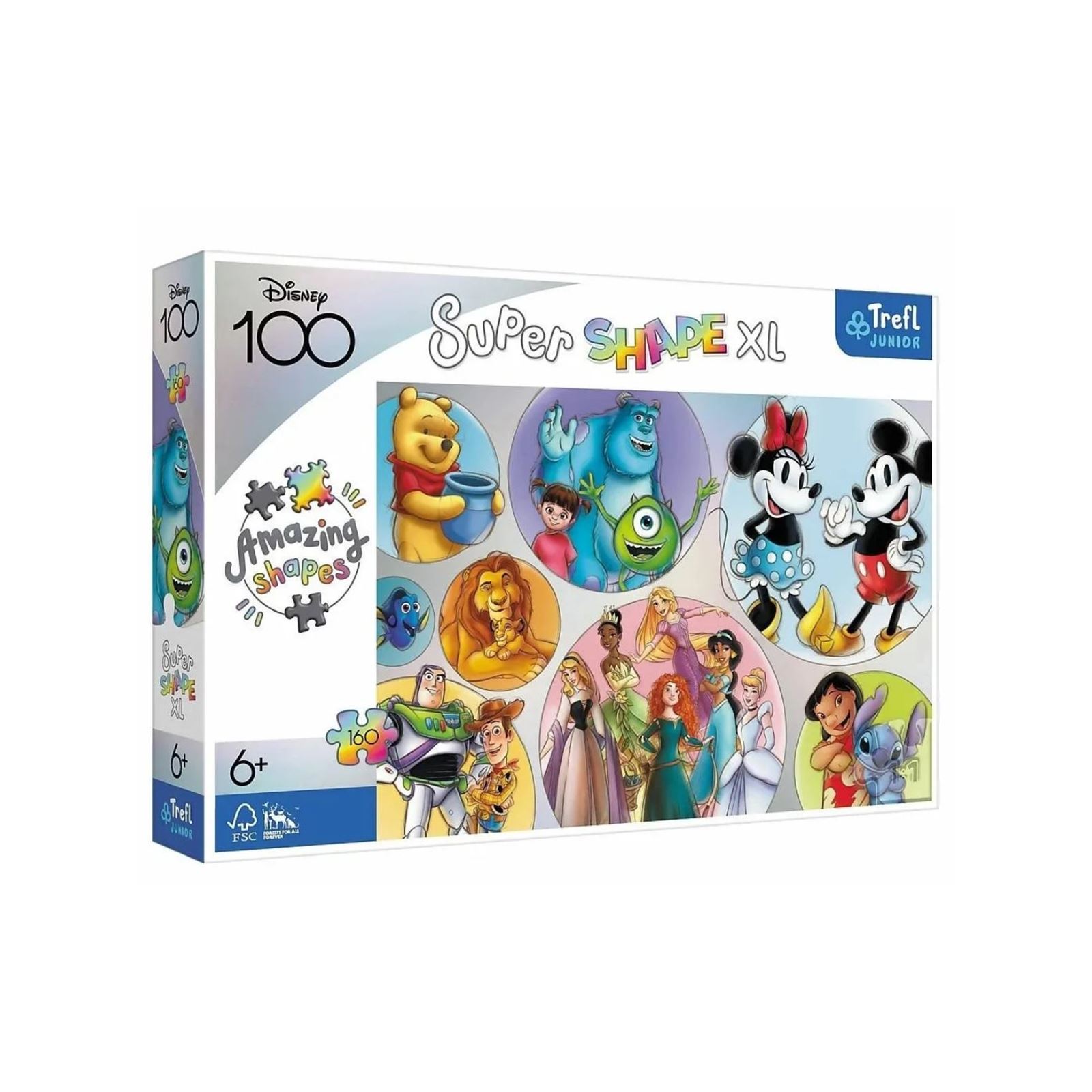 Disney'in Renkli Dünyasi Puzzle 160 Parça Mavi-Pembe