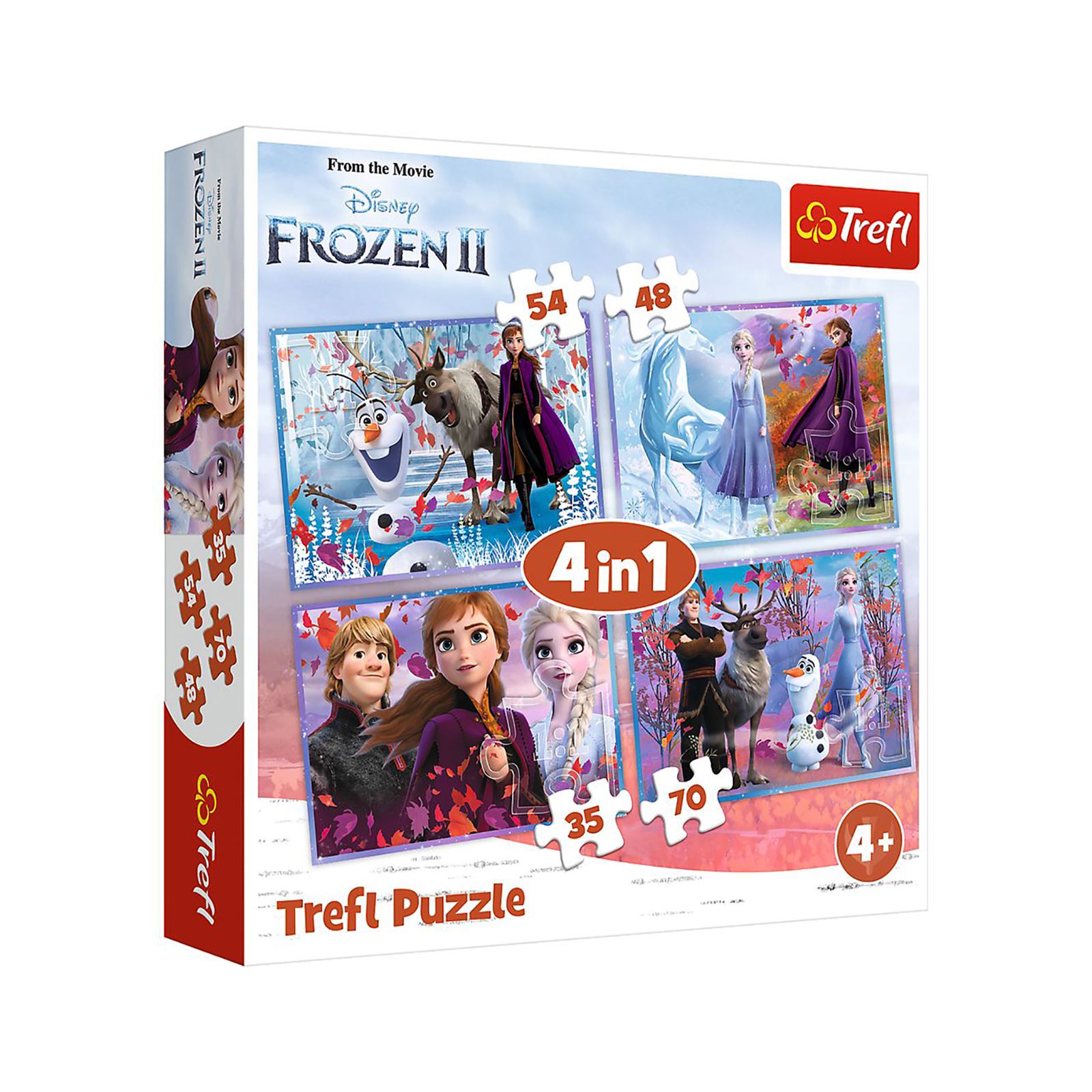 Frozen 4In1 Puzzle Lila