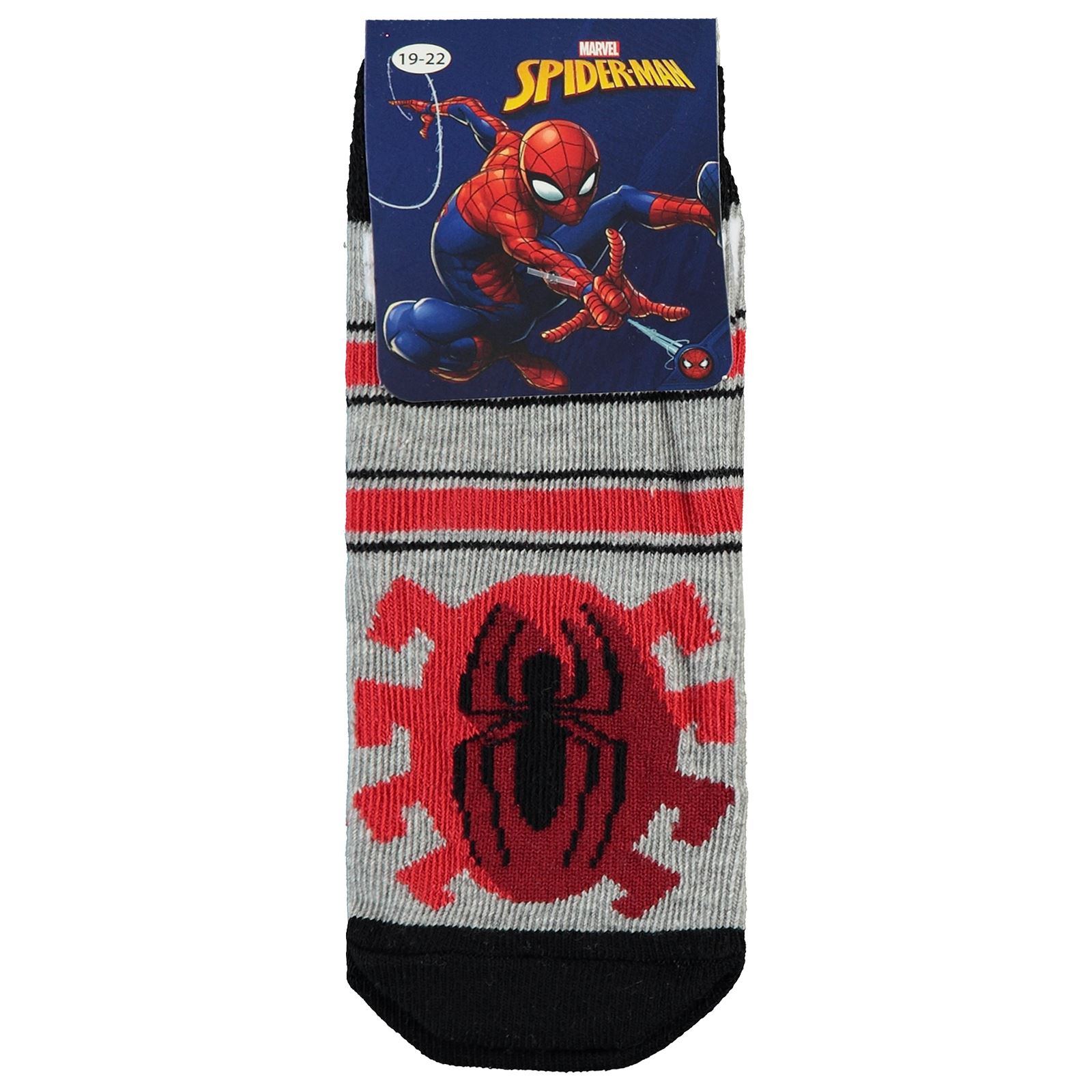 Spiderman Erkek Çocuk Soket Çorap 31 Yaş Gri