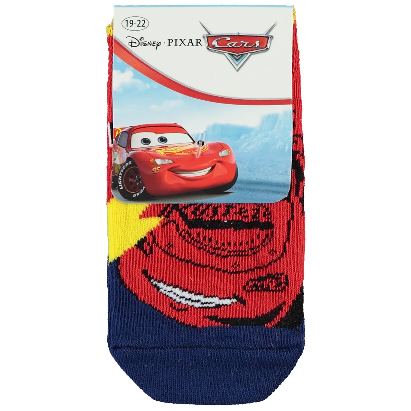 Cars Erkek Çocuk Patik Çorap 3-11 Yaş Kırmızı-Mavi