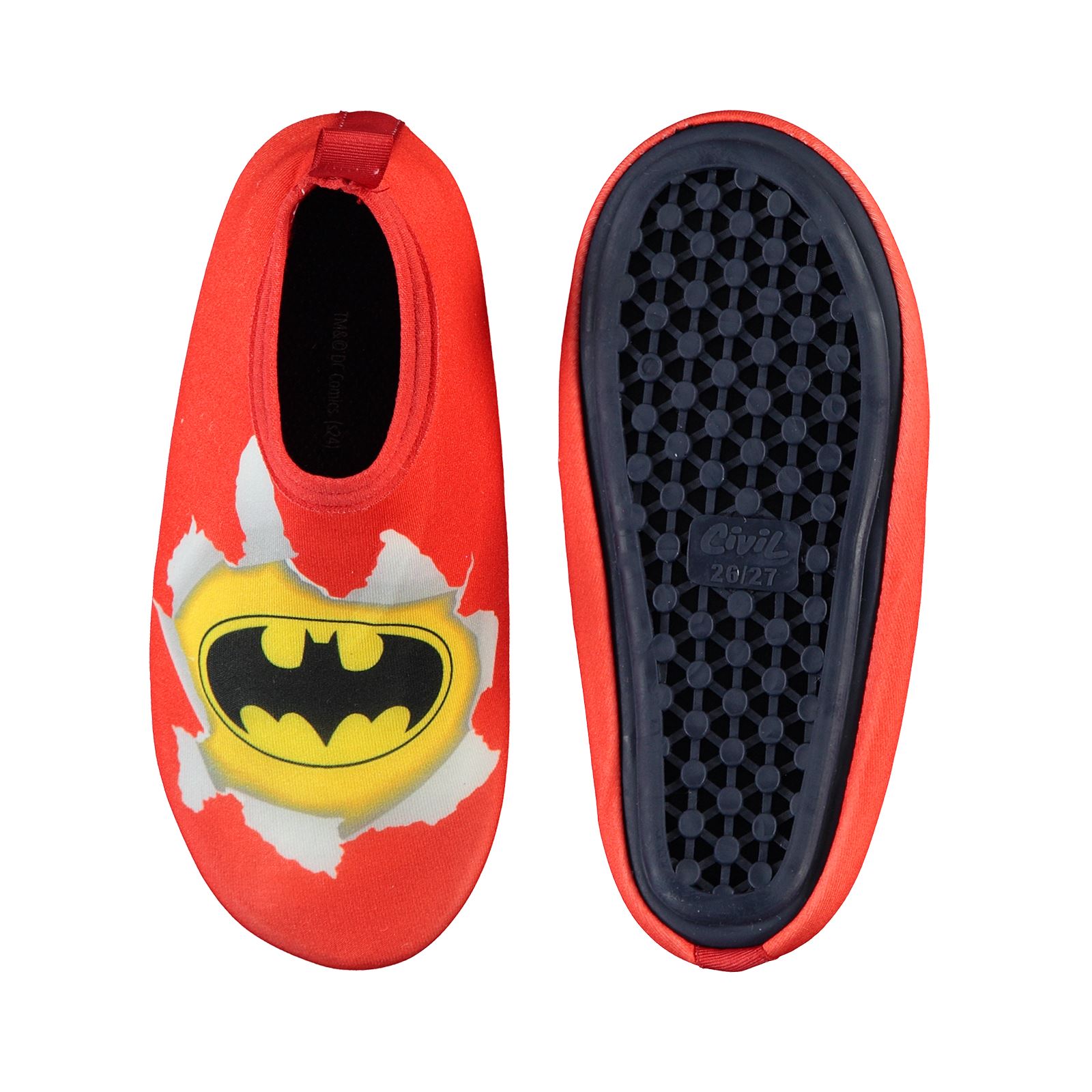 Batman Erkek Çocuk Deniz Ayakkabı 26-30 Numara Kırmızı
