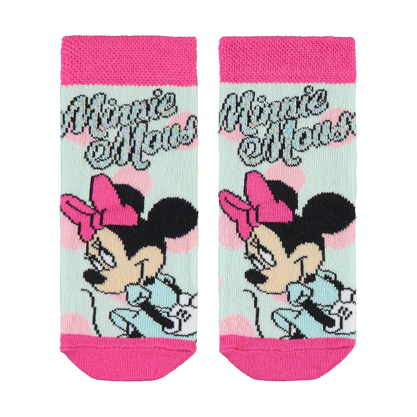 Minnie Mouse Kız Çocuk Soket Çorap 3-11 Yaş Mint