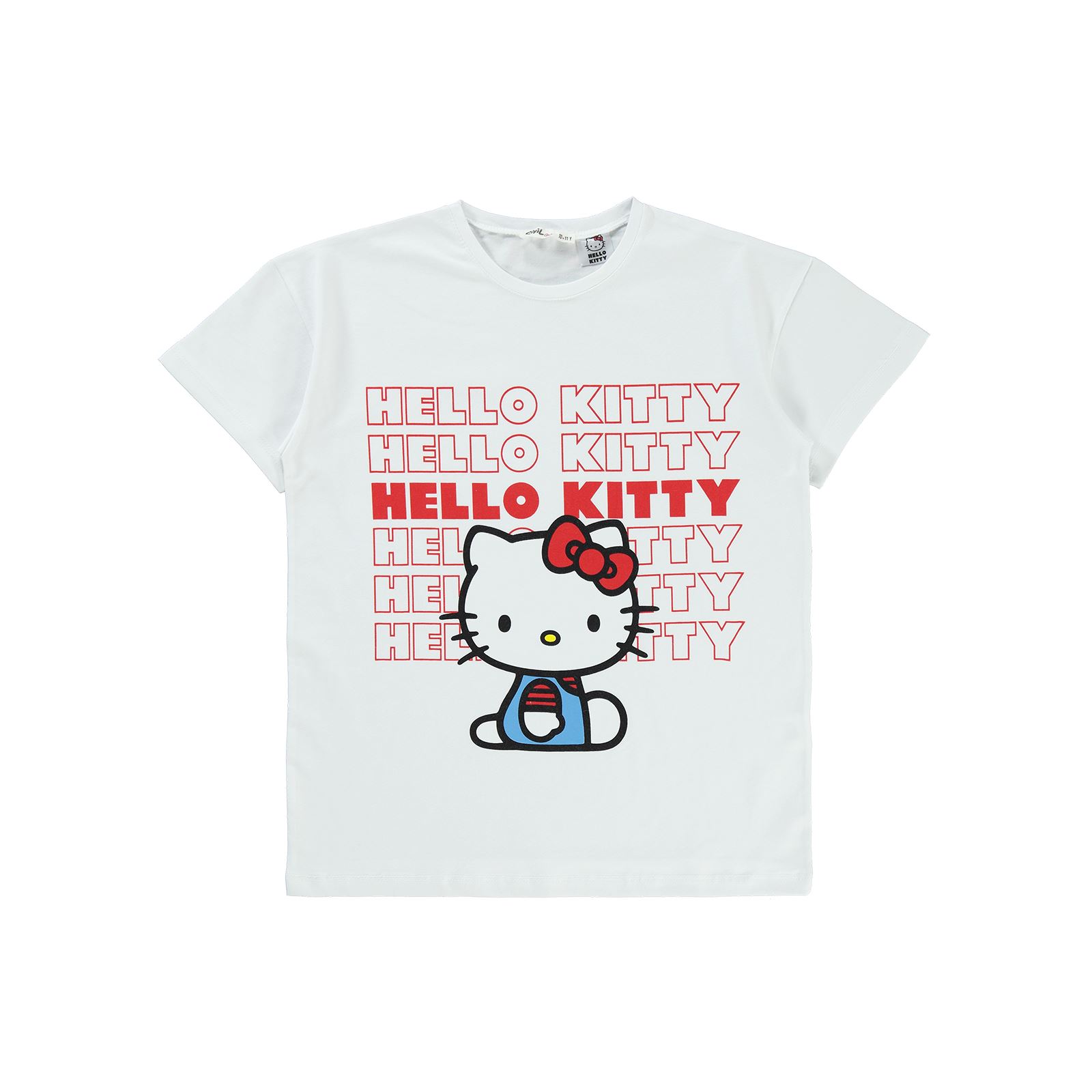 Hello Kitty Kız Çocuk Tişört 10-13 Yaş Beyaz