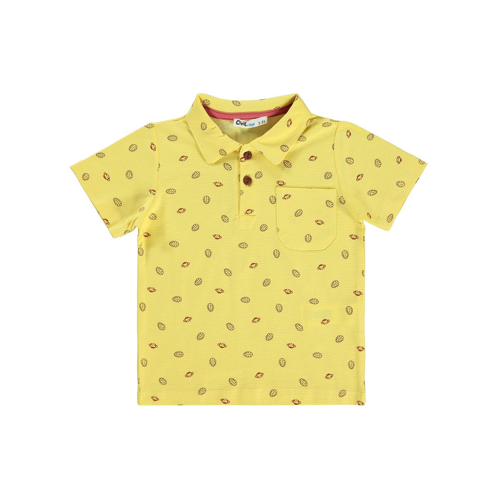 Civil Boys Erkek Çocuk Tişört 2-5 Yaş Açık Sarı