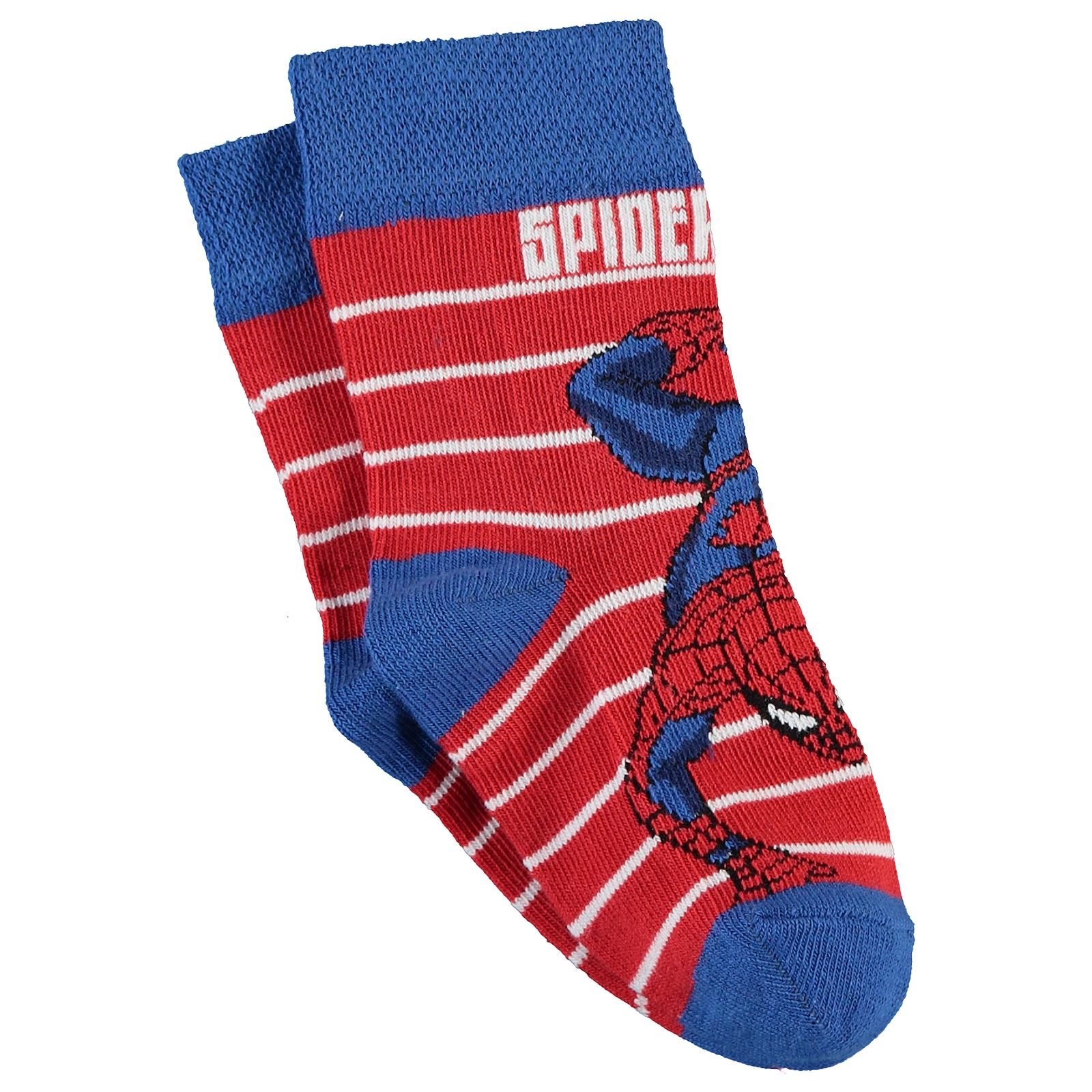 Spiderman Erkek Çocuk Çorap 3-11 Yaş Çorap Saks Mavisi