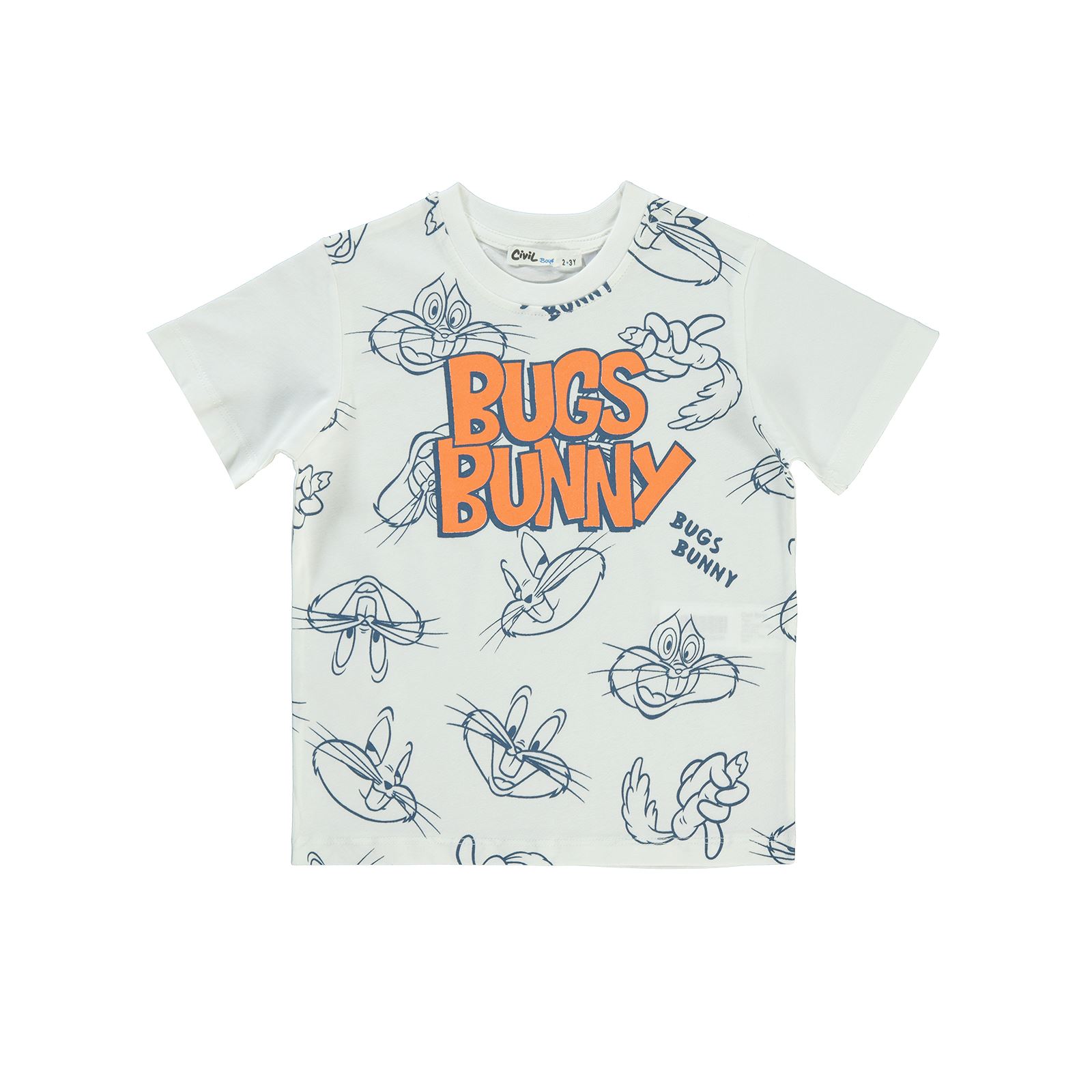Bugs Bunny Erkek Çocuk Tişört 2-5 Yaş Ekru