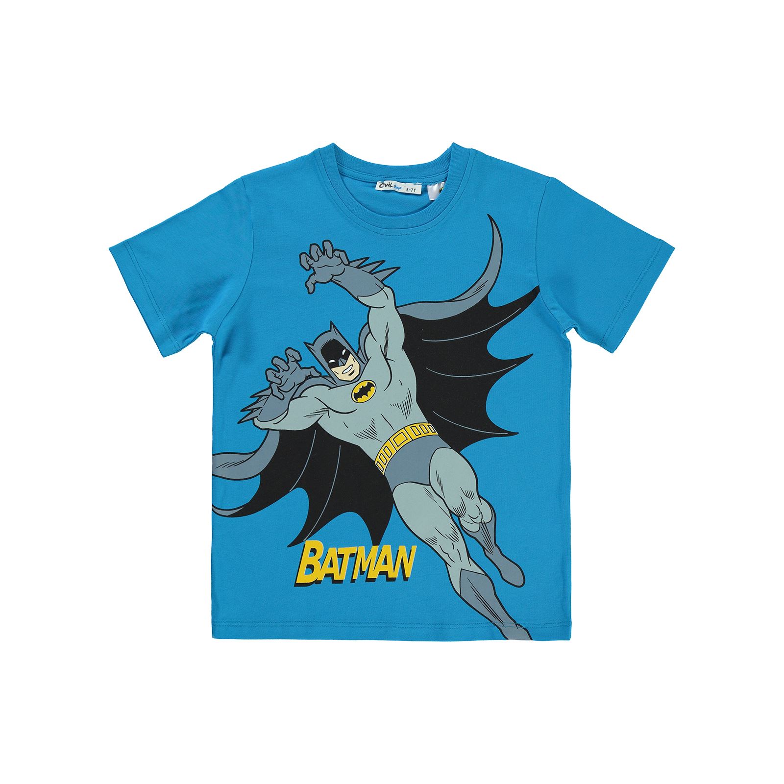 Batman Erkek Çocuk Tişört 6-9 Yaş Koyu Turkuaz