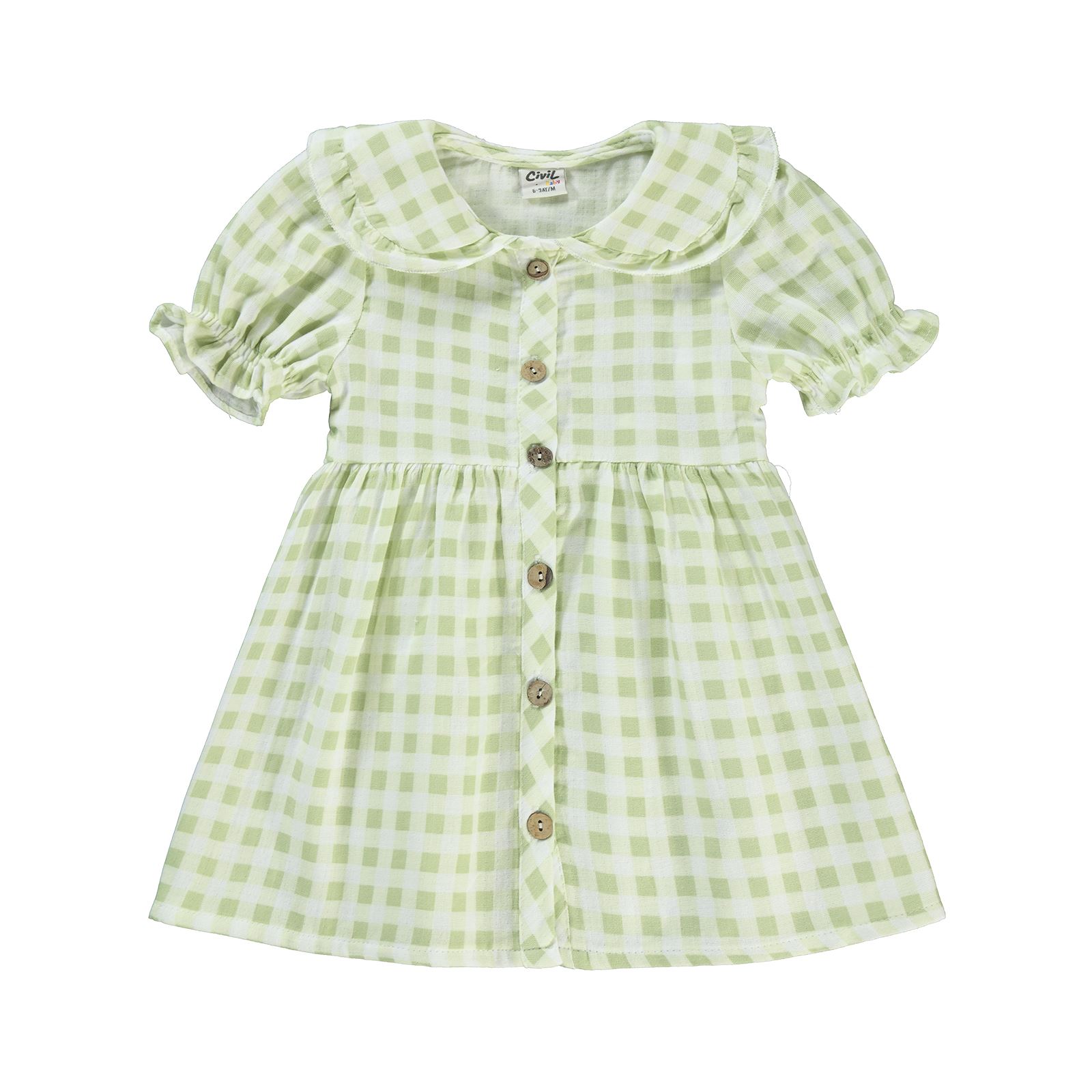 Civil Baby Kız Bebek Elbise 6-18 Ay Açık Yeşil